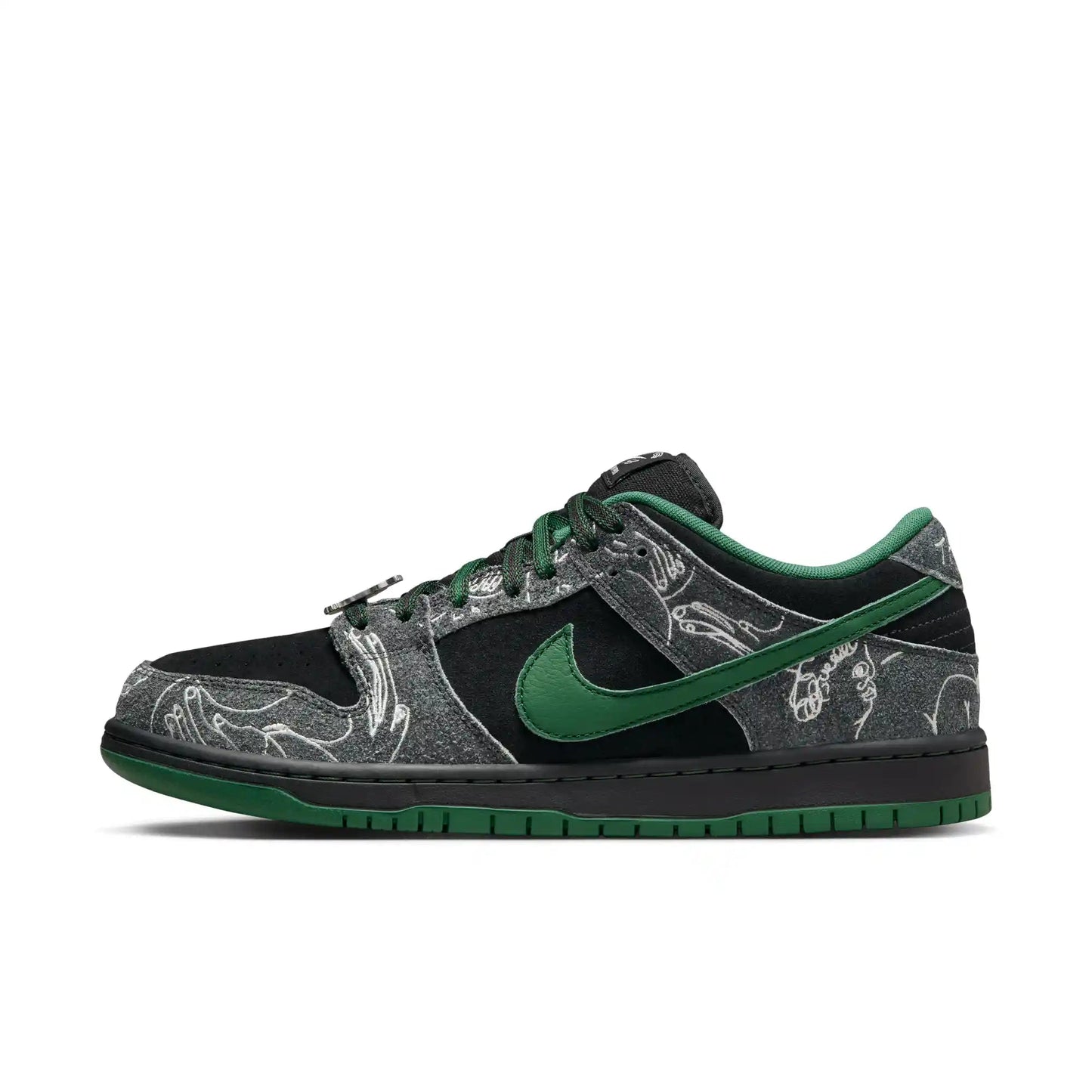 Nike SB Dunk Low "There", black/gorge green - summit white - Tiki Room Skateboards - 10