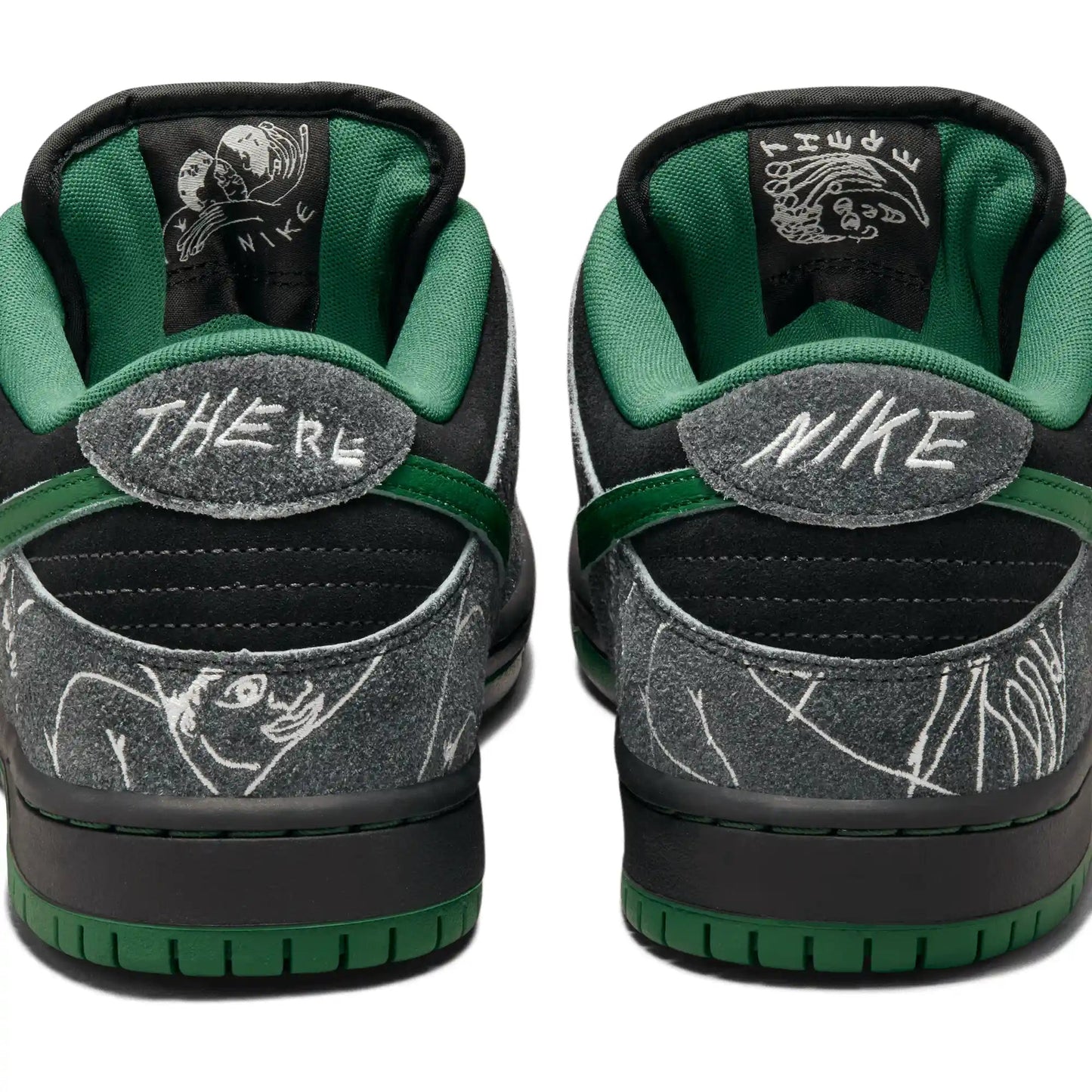 Nike SB Dunk Low "There", black/gorge green - summit white - Tiki Room Skateboards - 6