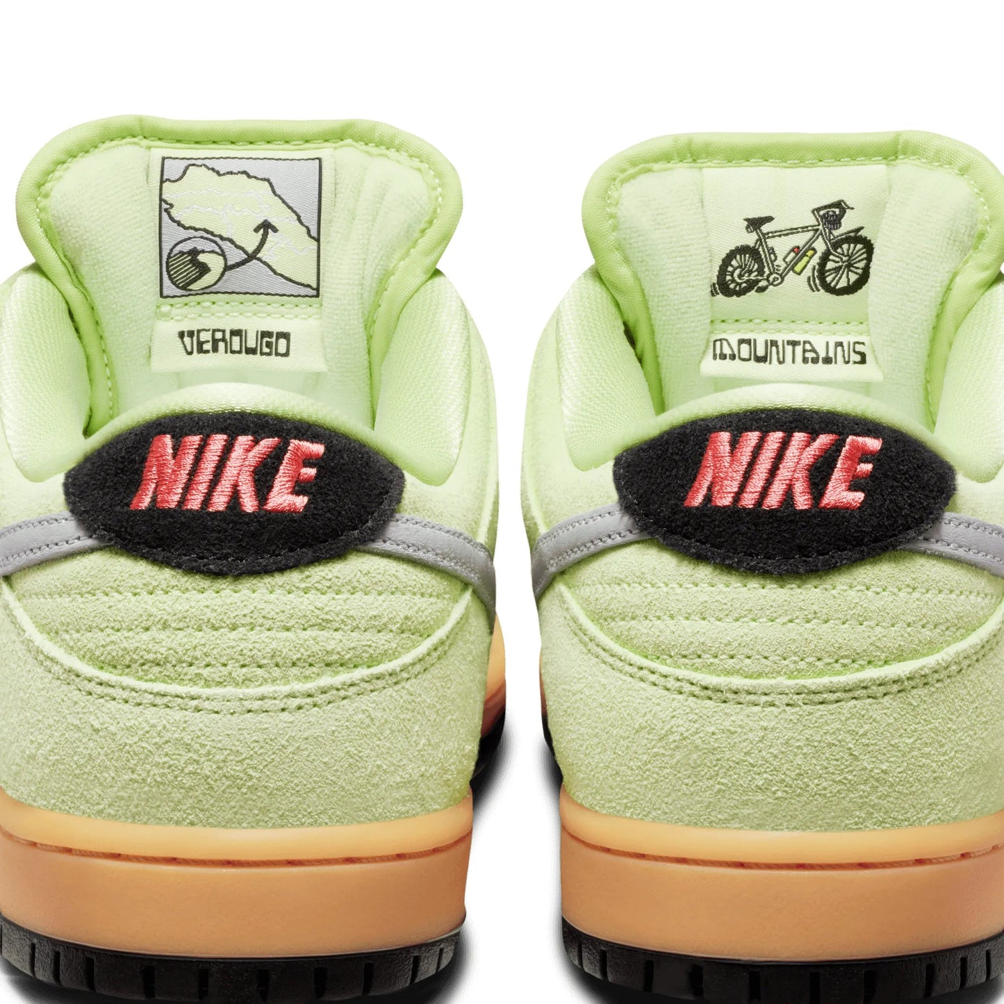 Nike SB Dunk Low "Verdugo Mountain", lt liquid lime/wolf grey - black - Tiki Room Skateboards - 8