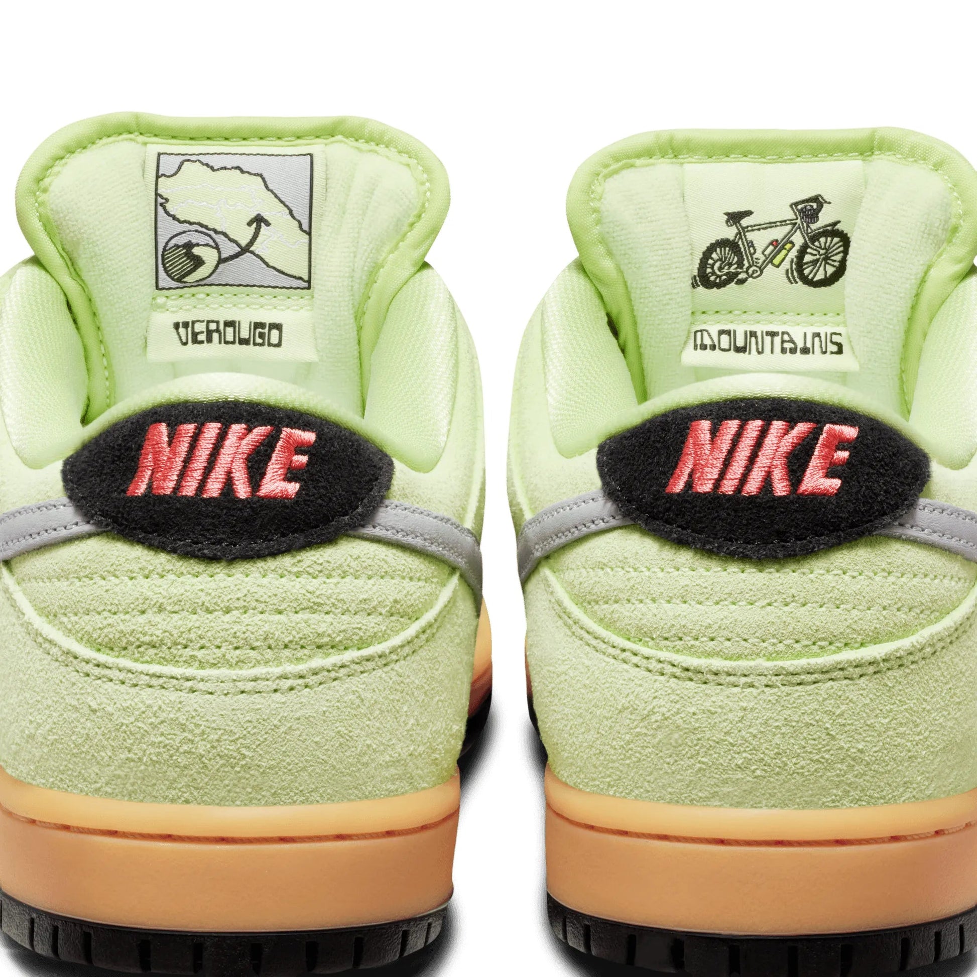 Nike SB Dunk Low "Verdugo Mountain", lt liquid lime/wolf grey - black - Tiki Room Skateboards - 8