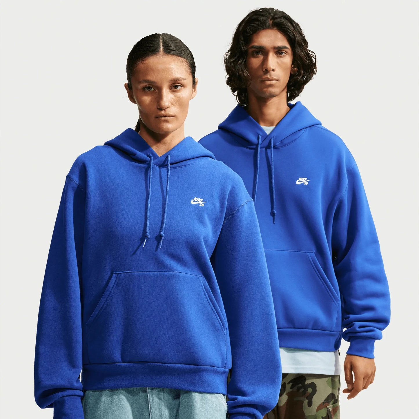 Nike SB Essential Fleece Pullover Skate Hoodie, old royal/white - Tiki Room Skateboards - 3