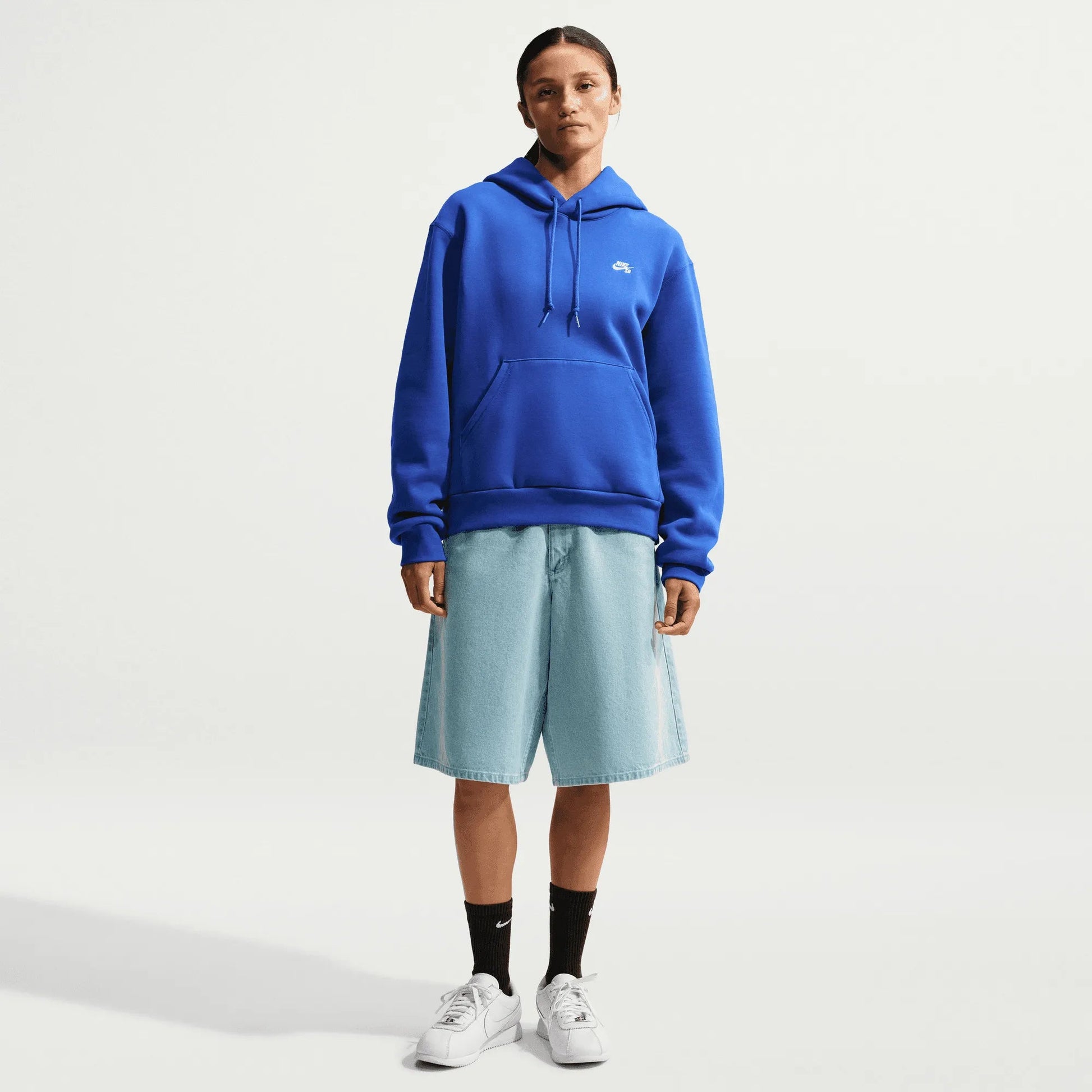 Nike SB Essential Fleece Pullover Skate Hoodie, old royal/white - Tiki Room Skateboards - 6