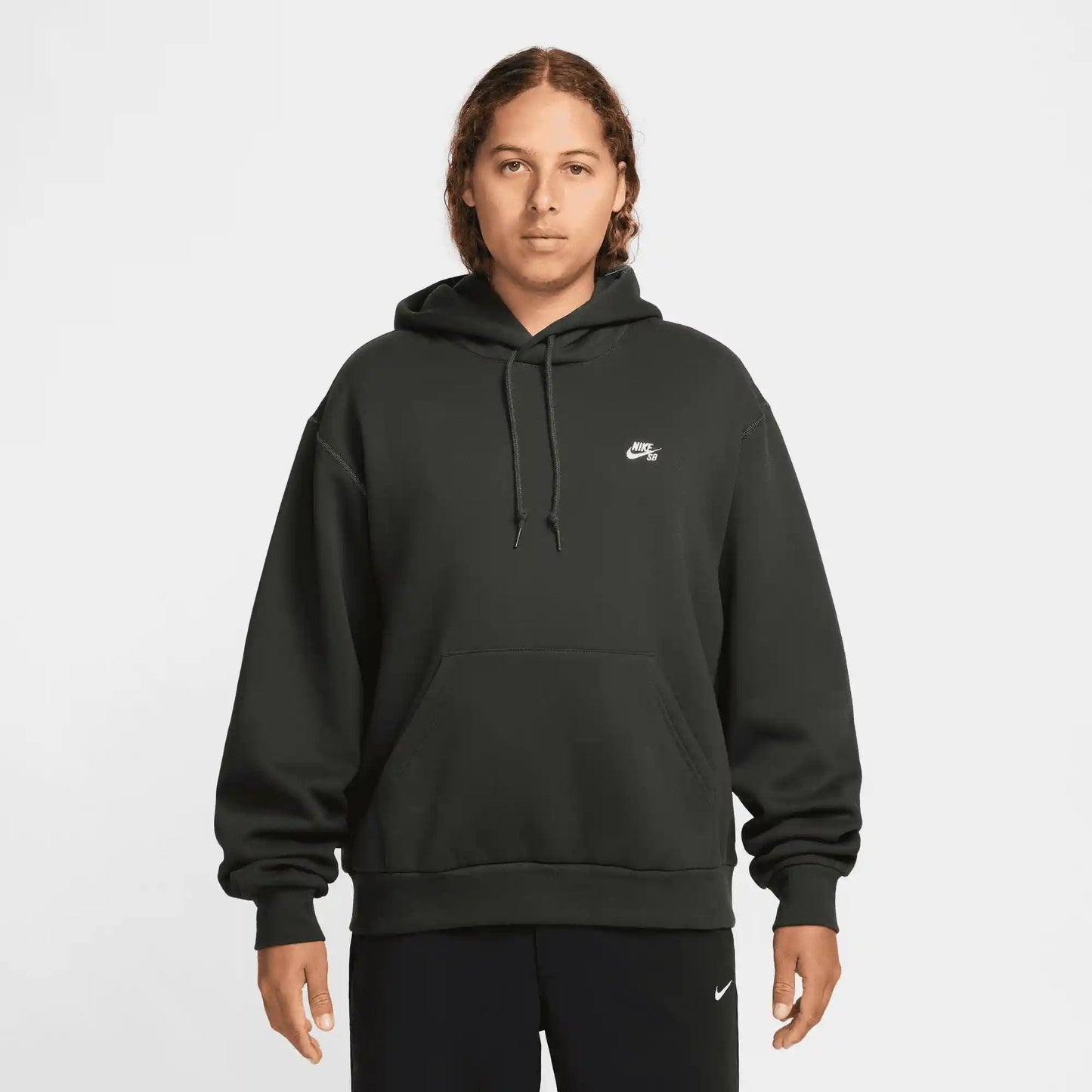 Nike SB Fleece Pullover Skate Hoodie, sequoia/white