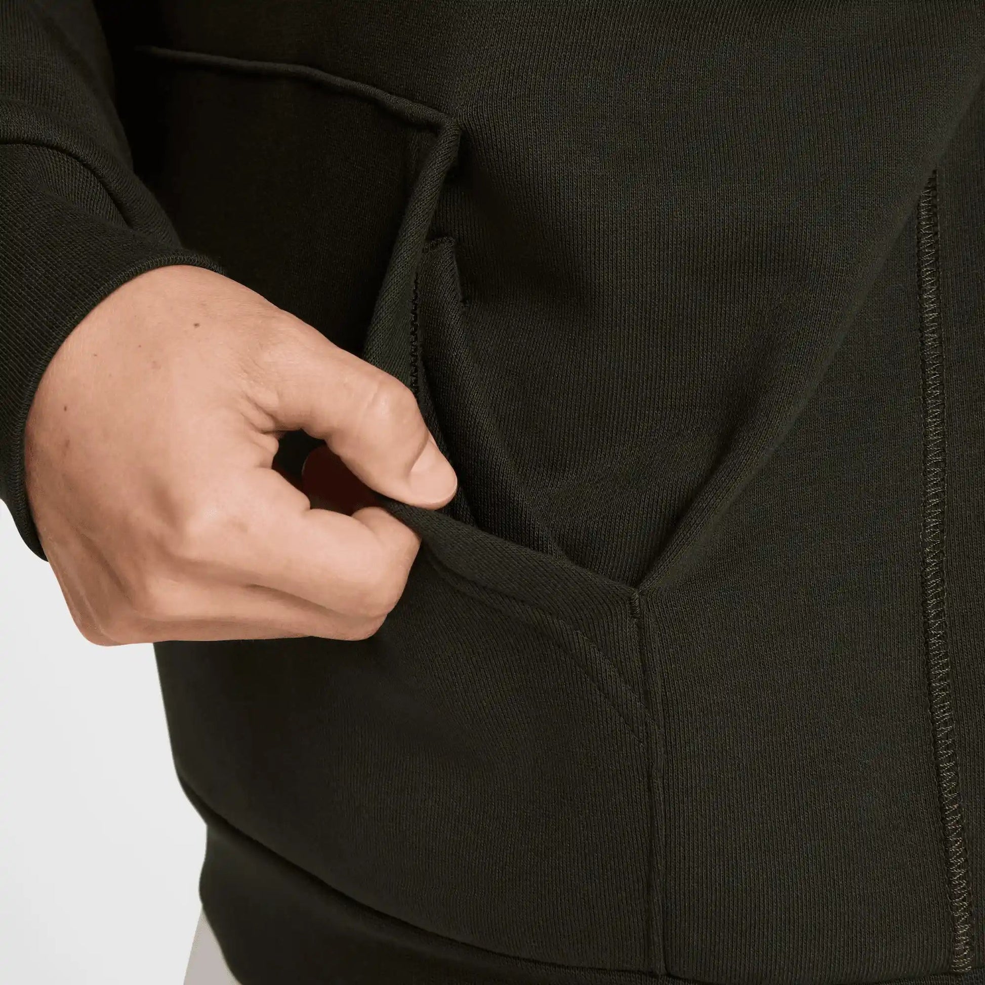 Nike SB Fleece Pullover Skate Hoodie, sequoia/white - Tiki Room Skateboards - 9