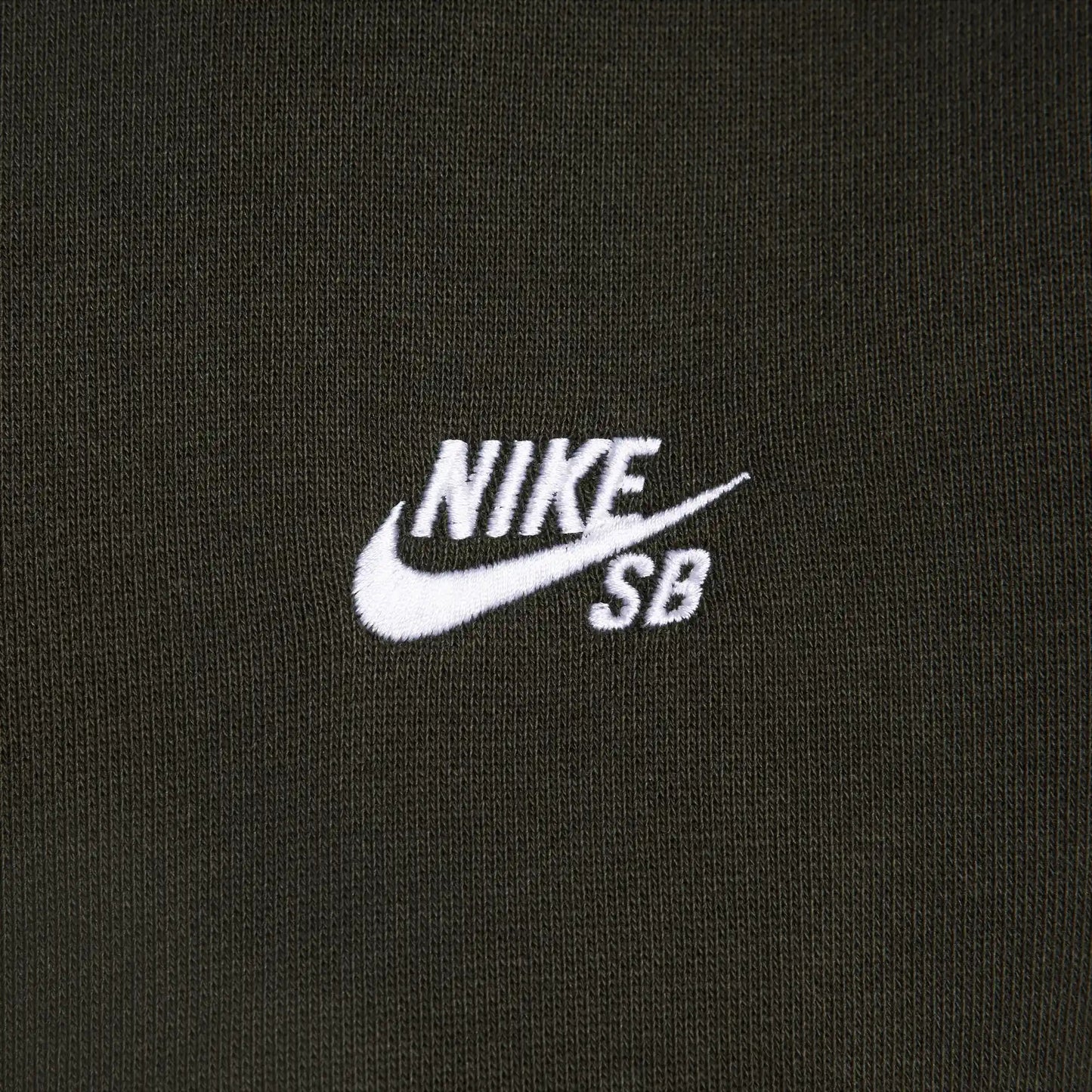 Nike SB Fleece Pullover Skate Hoodie, sequoia/white - Tiki Room Skateboards - 3