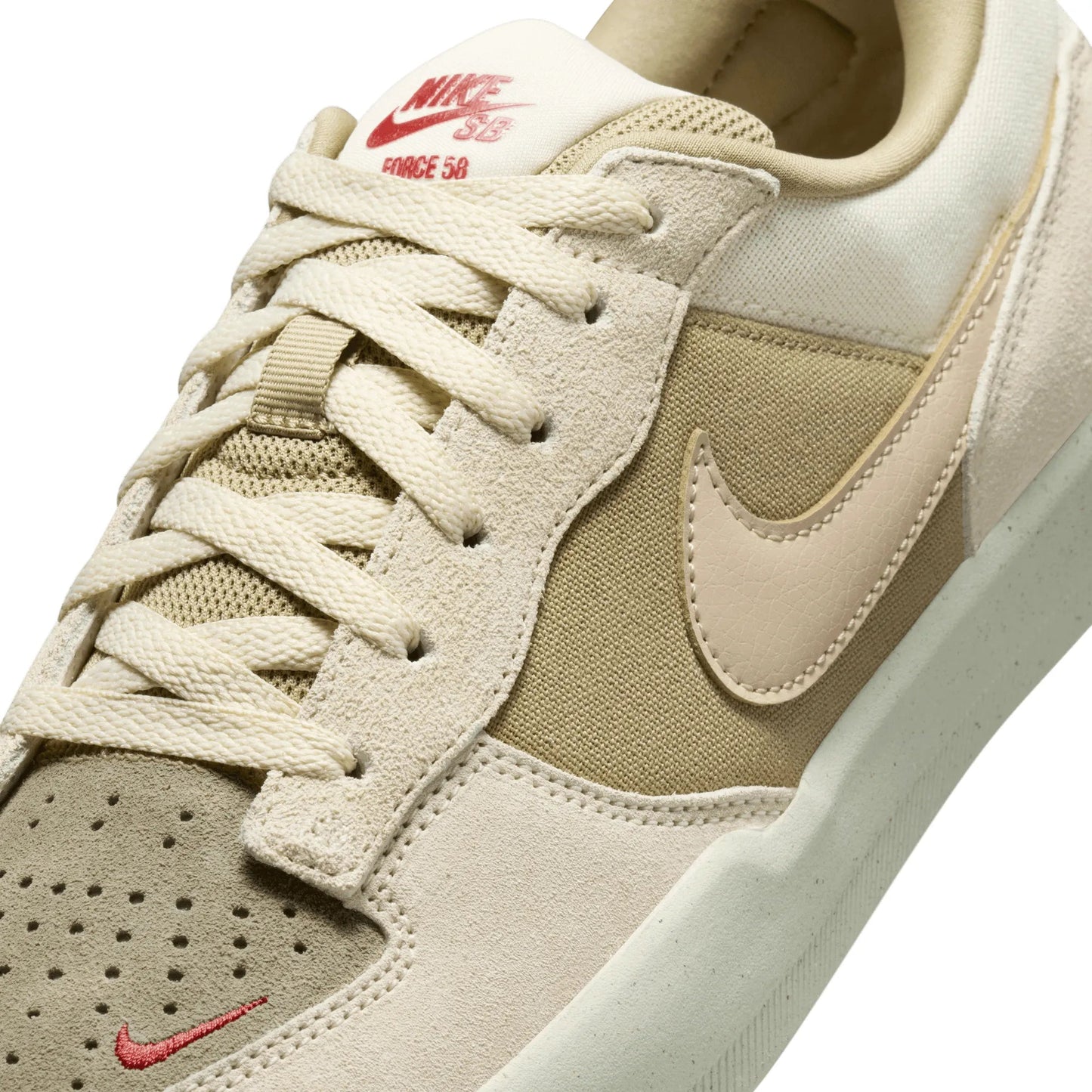 Nike SB Force 58, coconut milk/linen - neutral olive - Tiki Room Skateboards - 3