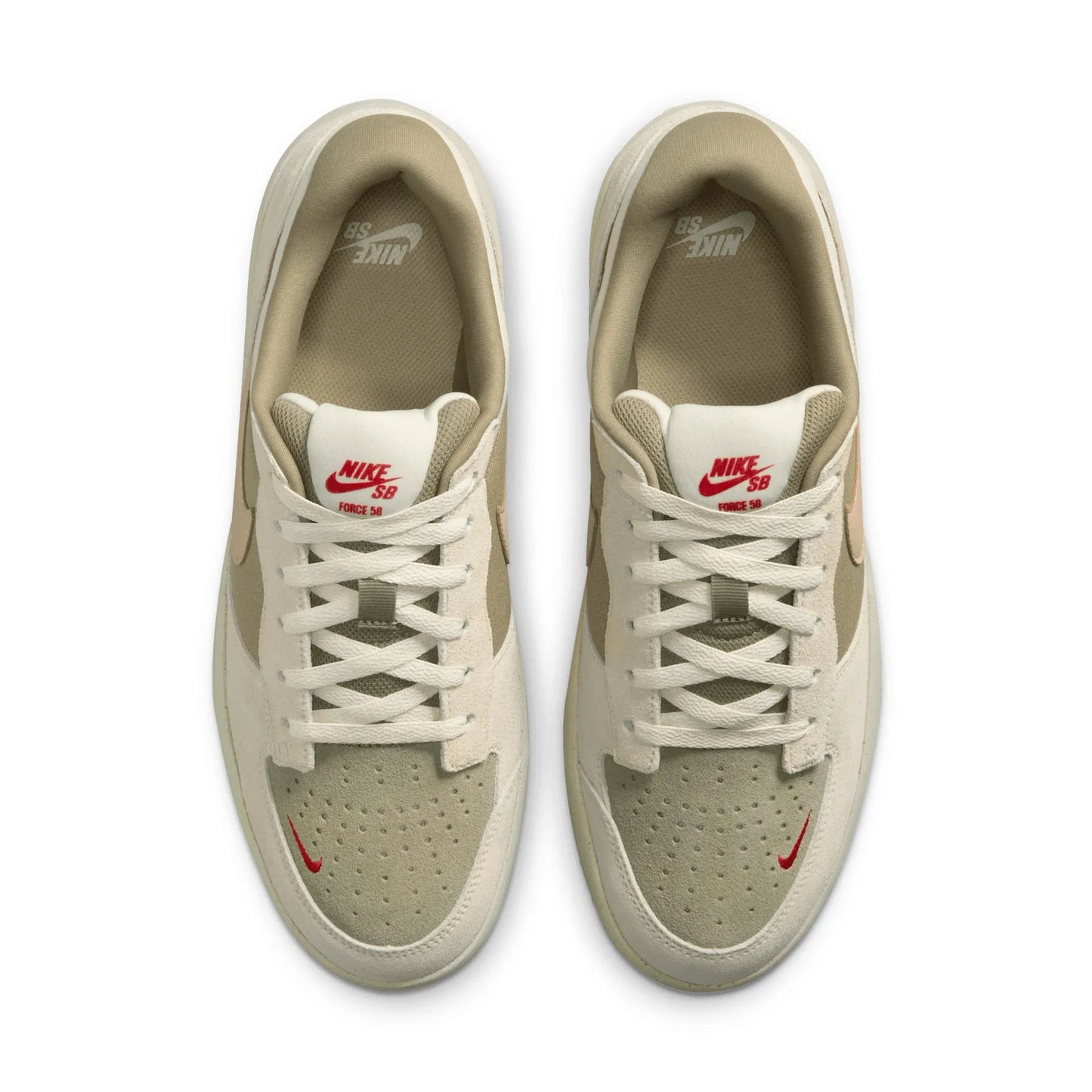 Nike SB Force 58, coconut milk/linen - neutral olive - Tiki Room Skateboards - 6