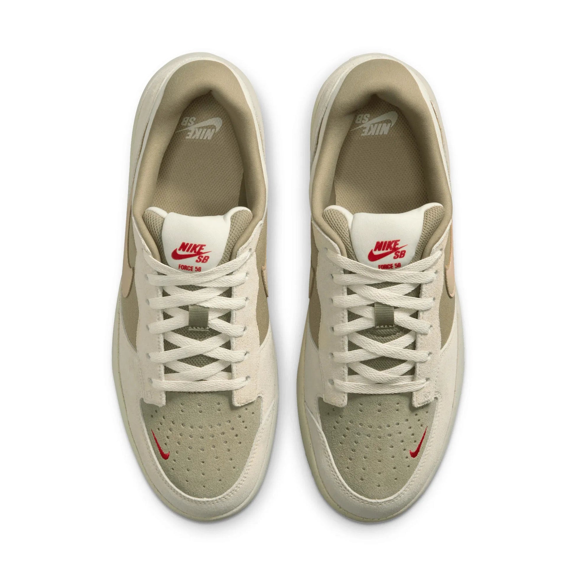 Nike SB Force 58, coconut milk/linen - neutral olive - Tiki Room Skateboards - 6