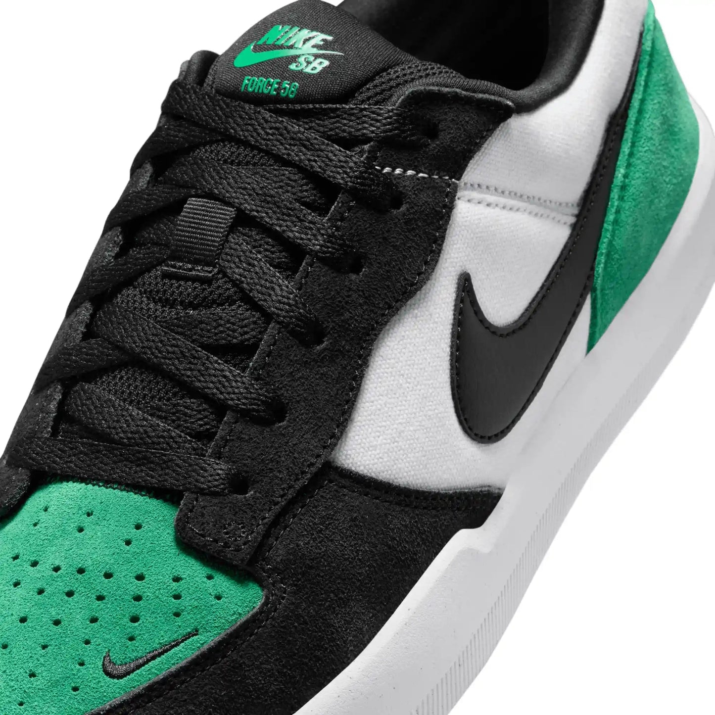 Nike SB Force 58, white/black - stadium green - white - Tiki Room Skateboards - 4