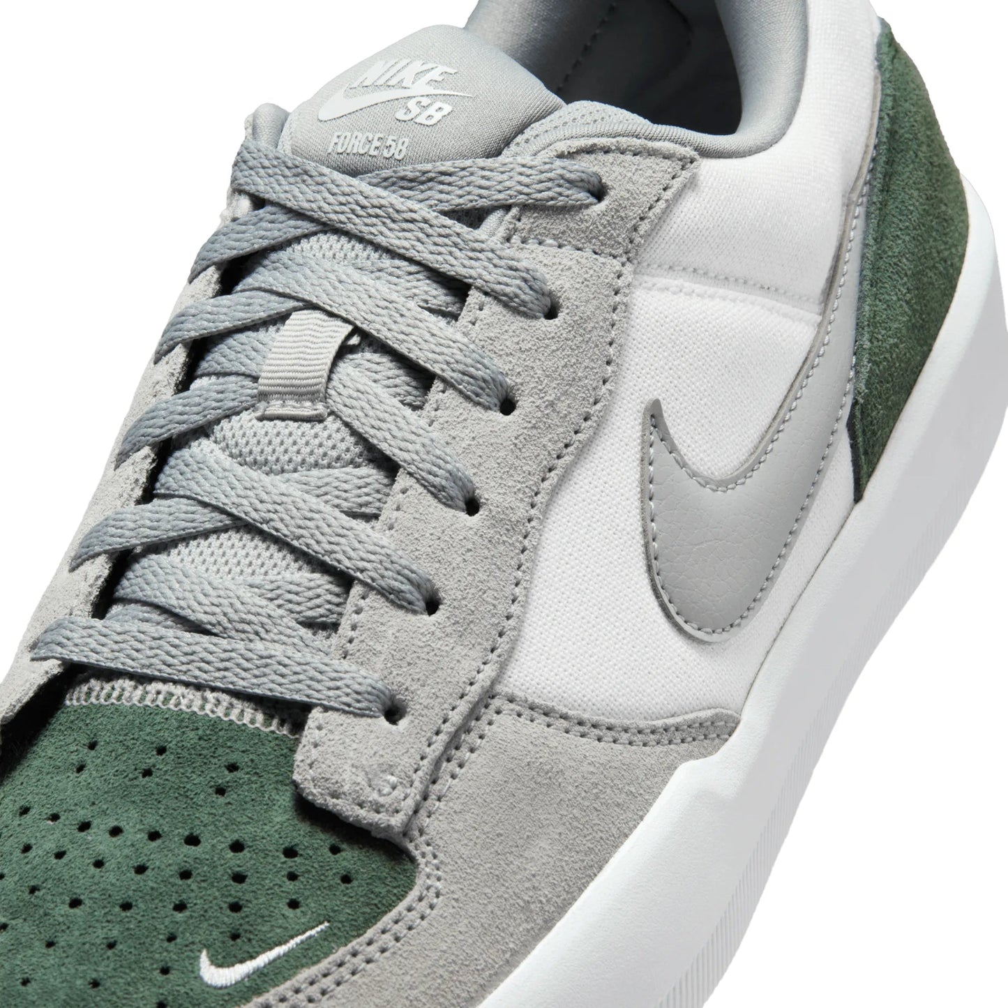Nike SB Force 58, white/flt silver - fir - white - Tiki Room Skateboards - 3