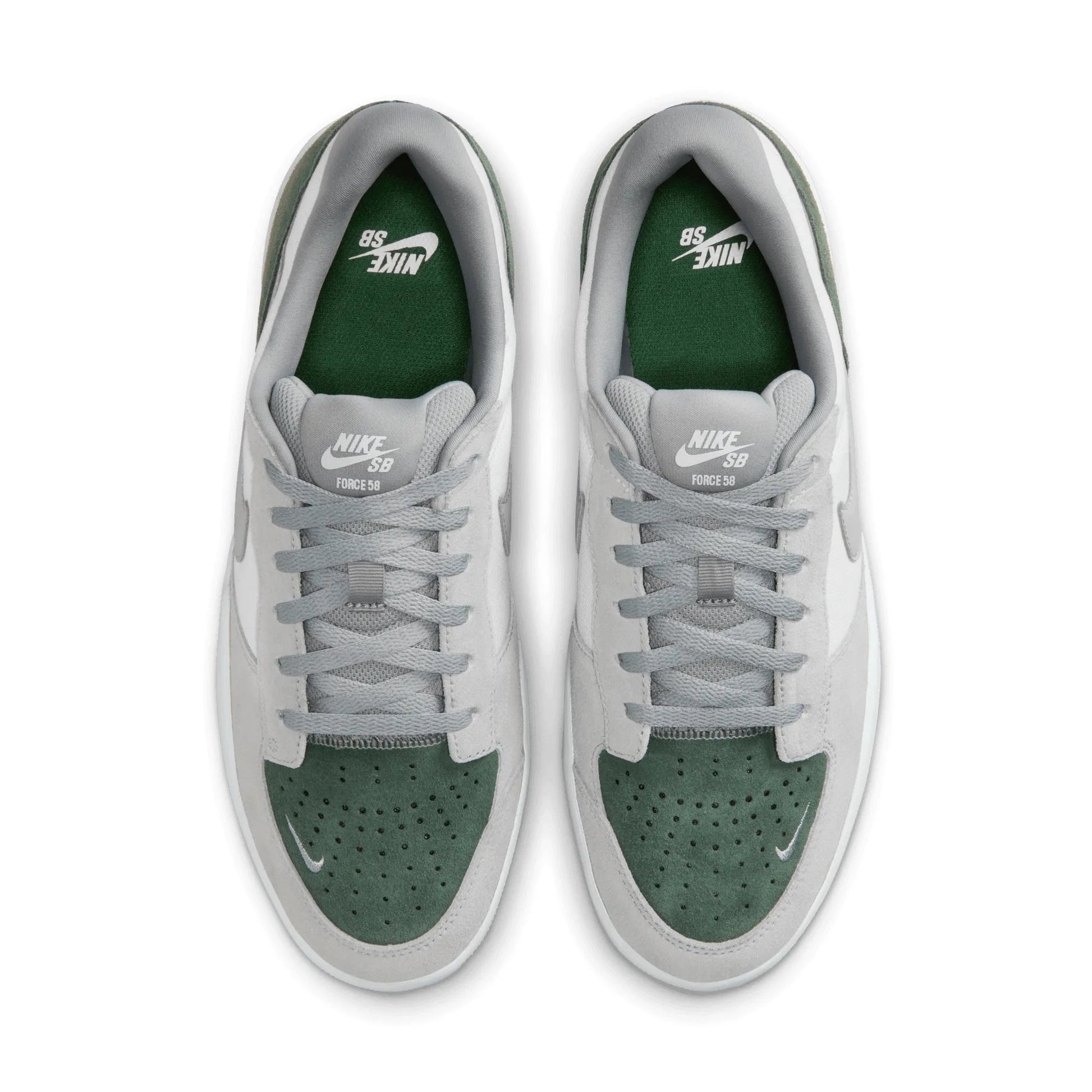Nike SB Force 58, white/flt silver - fir - white - Tiki Room Skateboards - 5