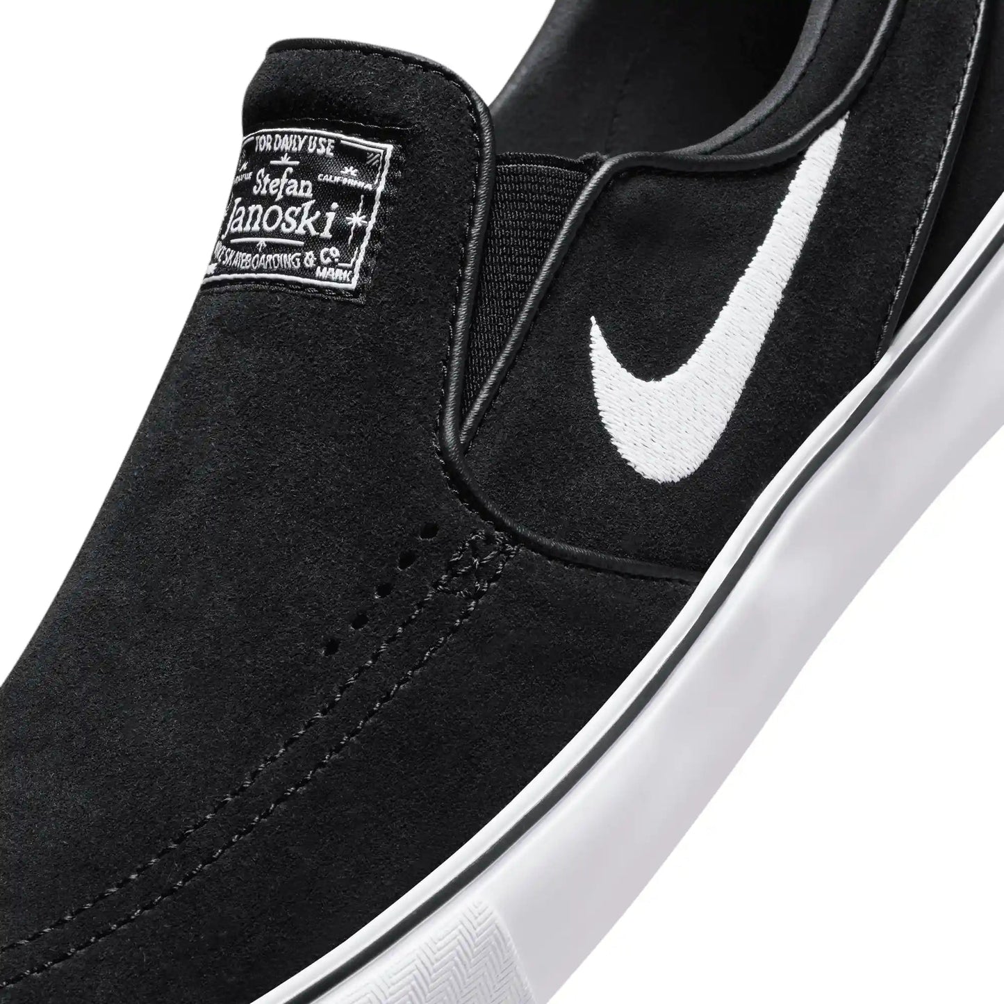 Nike SB Janoski+ Slip, black/white-black-black - Tiki Room Skateboards - 4