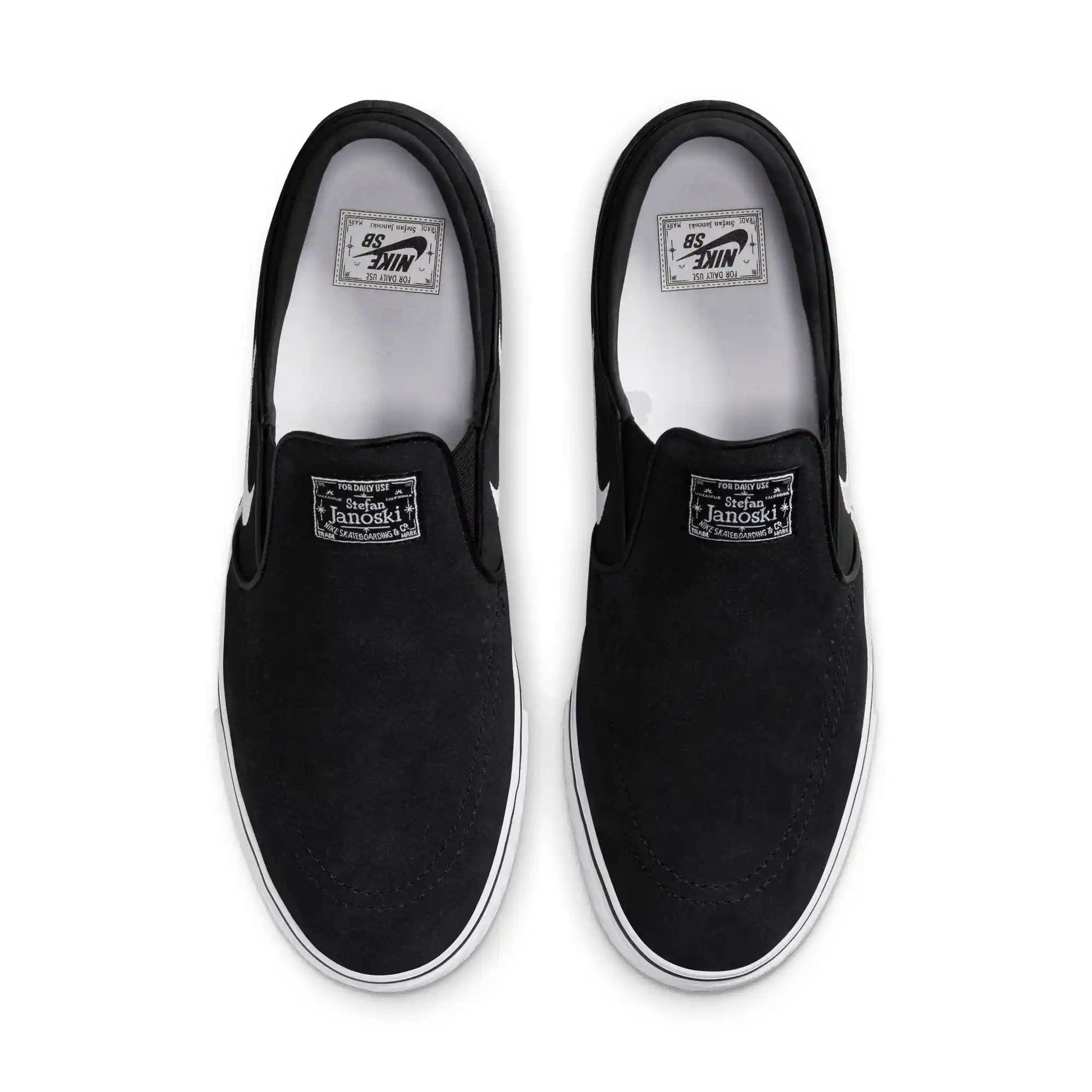 Nike SB Janoski+ Slip, black/white-black-black - Tiki Room Skateboards - 3