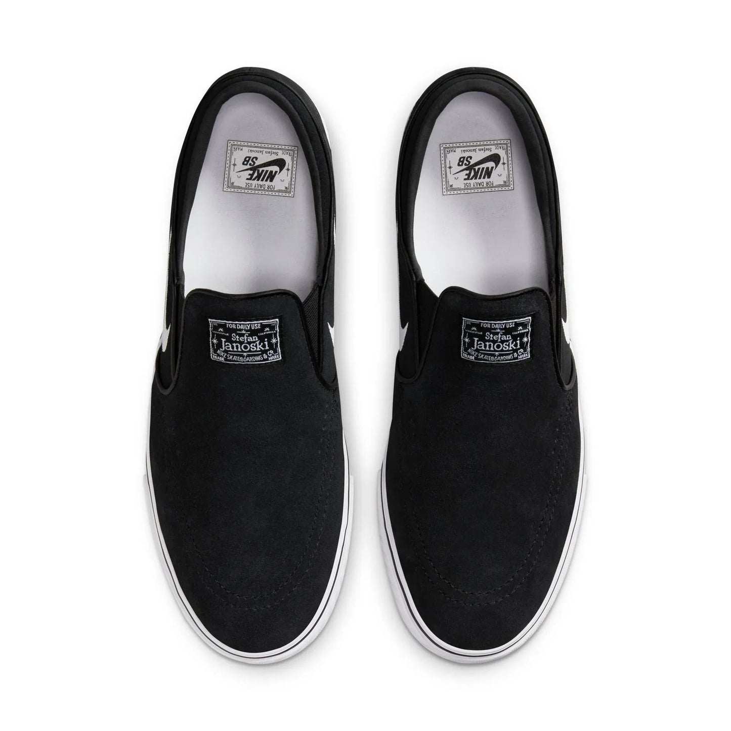 Nike SB Janoski+ Slip, black/white - black - black - Tiki Room Skateboards - 3
