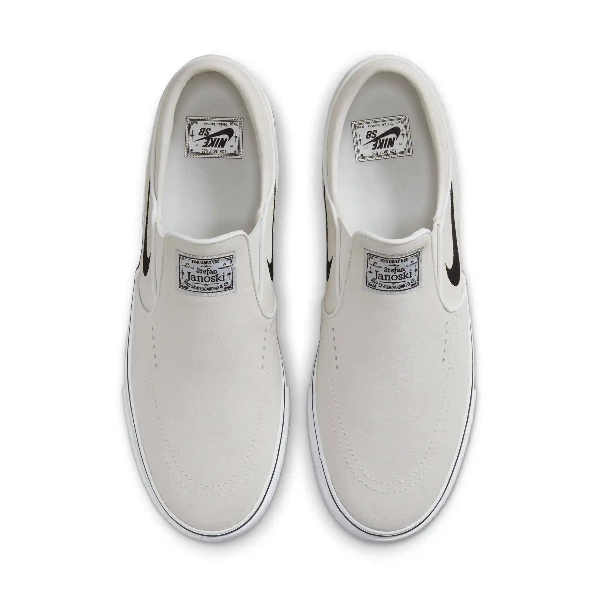 Nike SB Janoski+ Slip, summit white/black â Tiki Room Skateboards