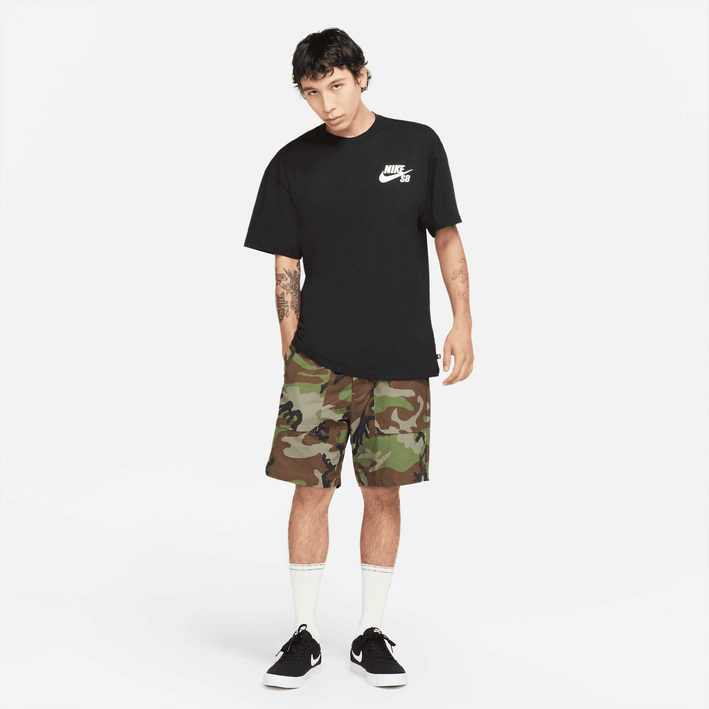 Nike SB Logo Tee, black/white - Tiki Room Skateboards - 4