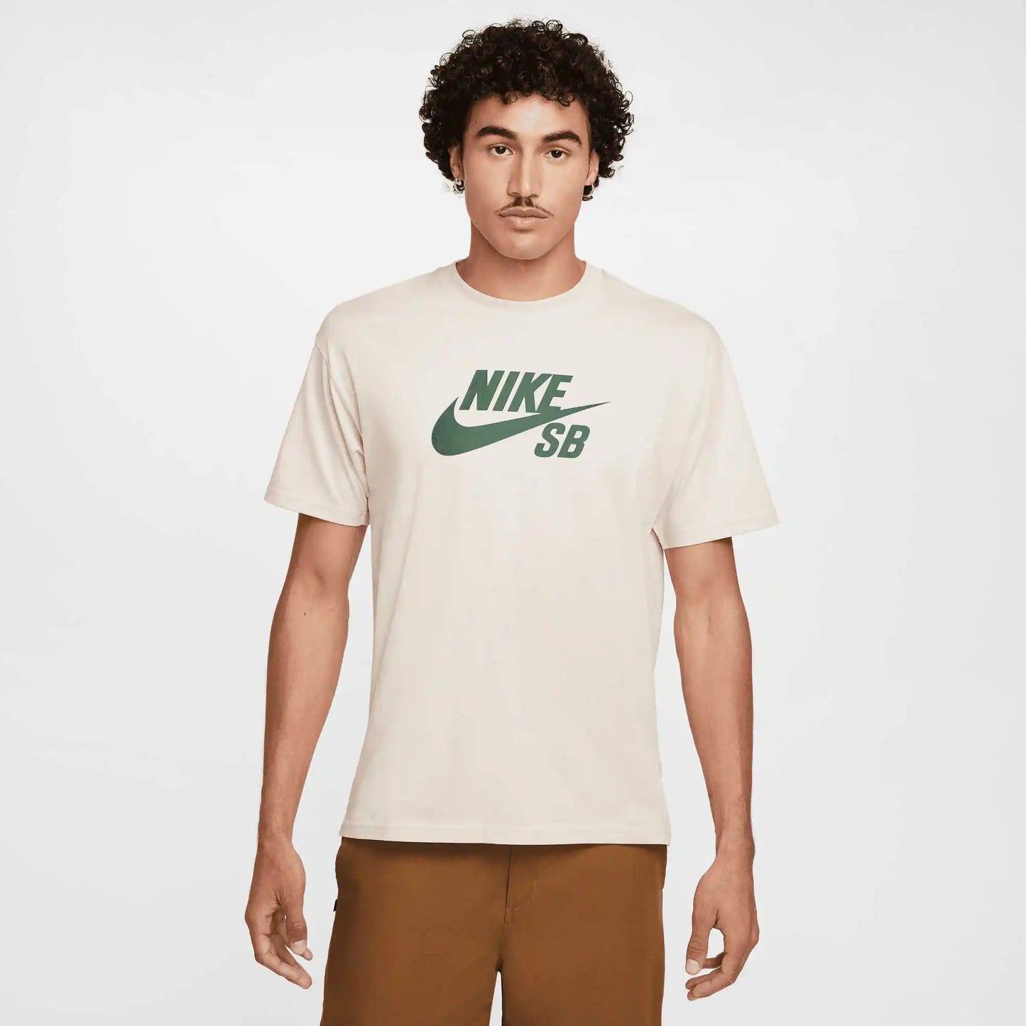 Nike SB Logo Tee, lt orewood brn - Tiki Room Skateboards - 1