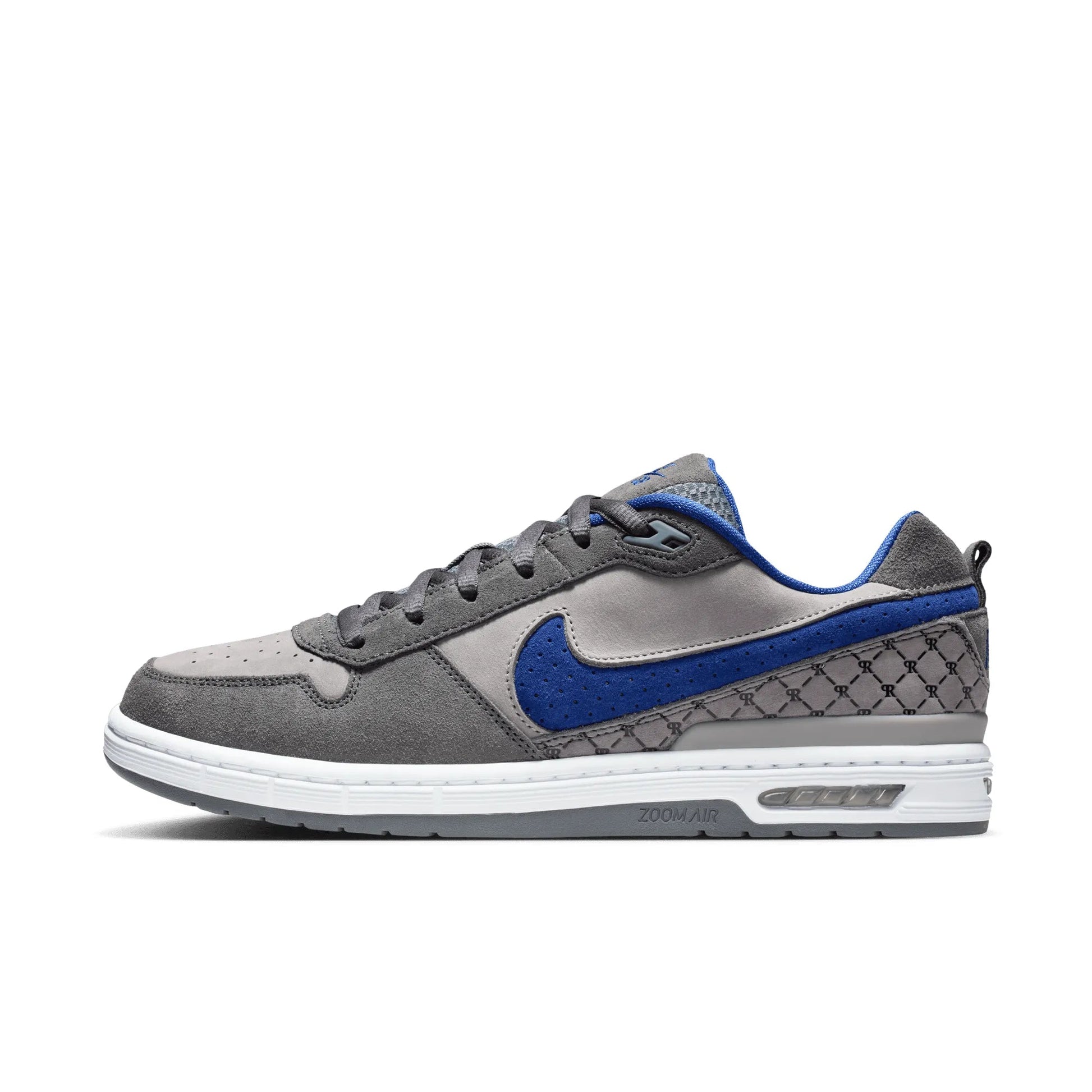 Nike SB Paul Rodriguez Zoom Air Low, flint grey/deep royal blue-flint grey - Tiki Room Skateboards - 10