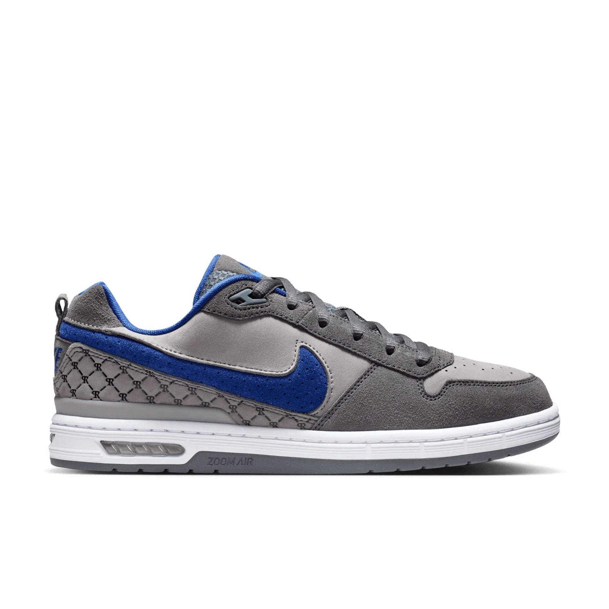 Nike SB Paul Rodriguez Zoom Air Low, flint grey/deep royal blue-flint grey - Tiki Room Skateboards - 12