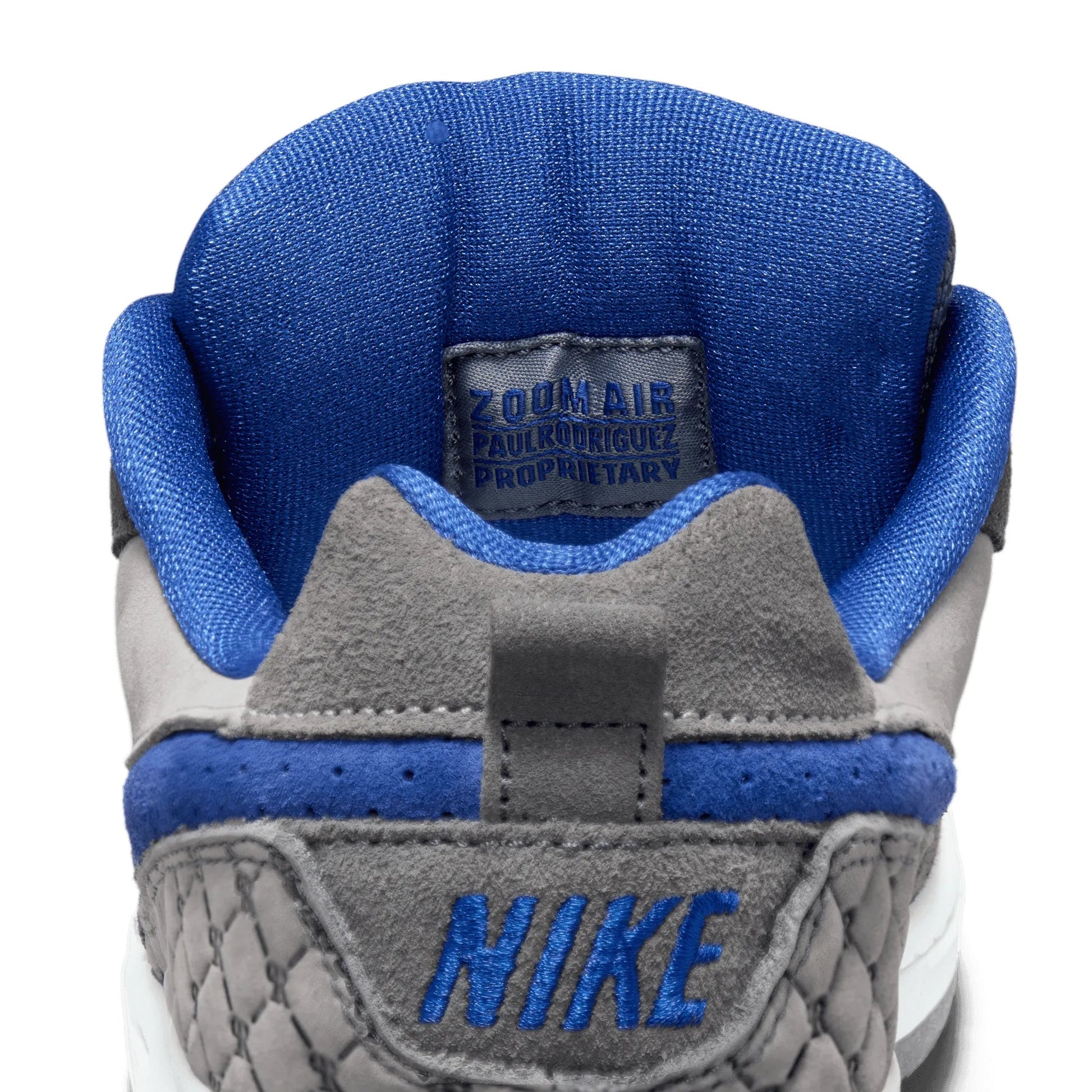 Nike SB Paul Rodriguez Zoom Air Low, flint grey/deep royal blue-flint grey - Tiki Room Skateboards - 5