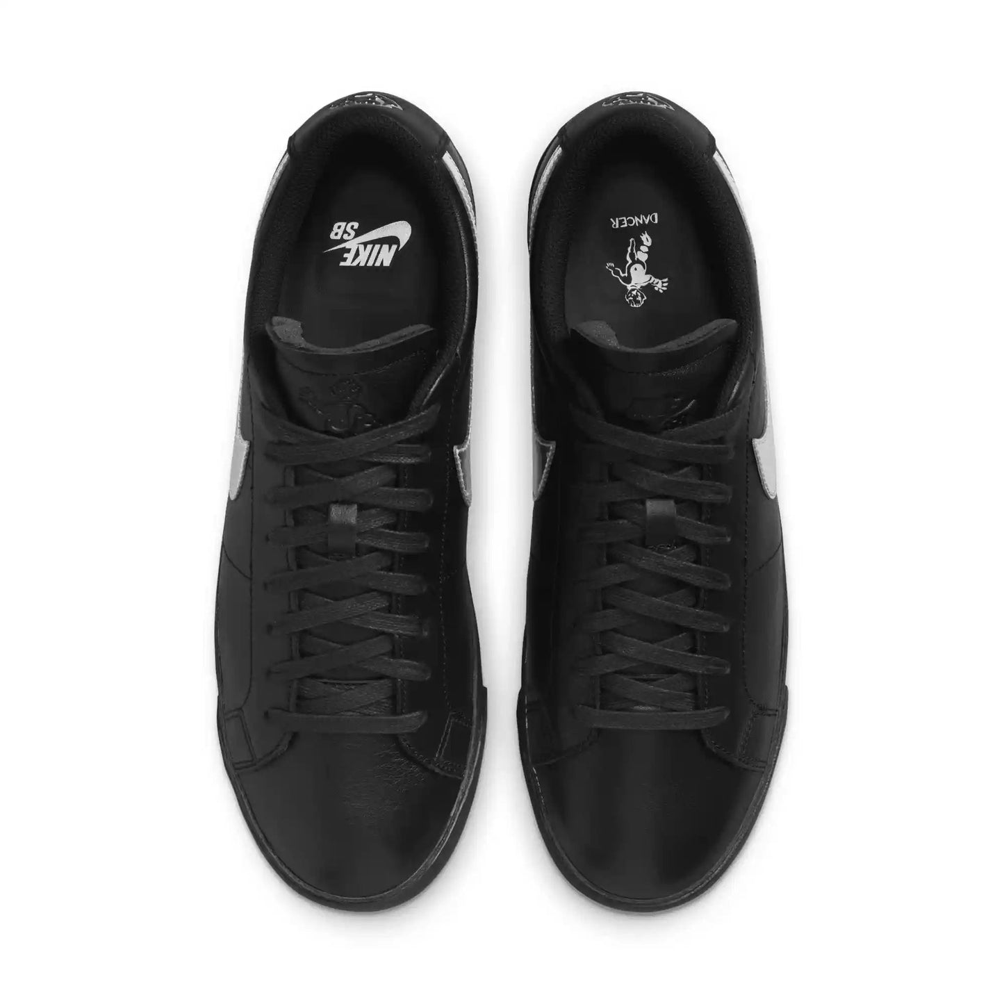 Nike SB Zoom Blazer Low X Dancer Skateboards, black/metallic silver - black - Tiki Room Skateboards - 7