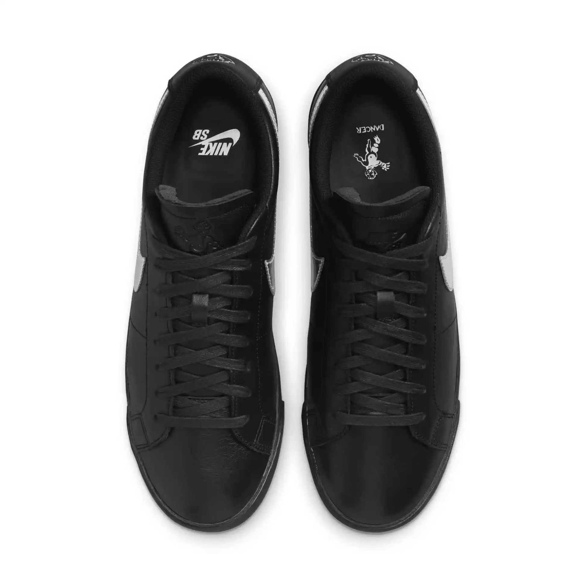 Nike SB Zoom Blazer Low X Dancer Skateboards, black/metallic silver - black - Tiki Room Skateboards - 7