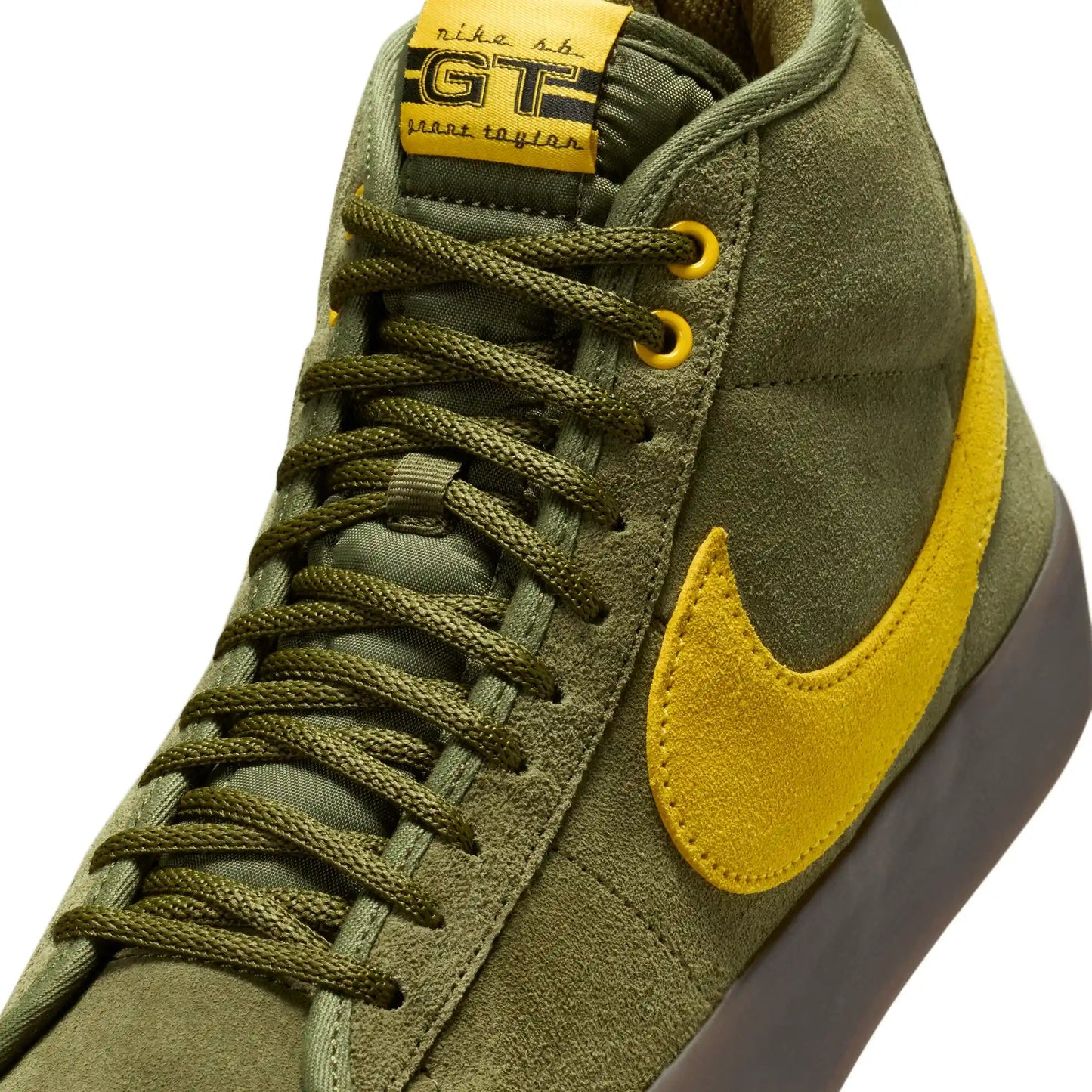 Nike SB Zoom Blazer Mid, rough green/amarillo - rough green - Tiki Room Skateboards - 3