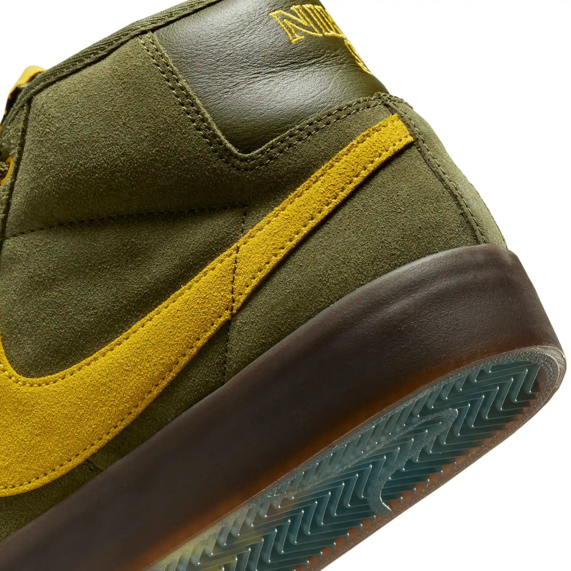 Nike SB Zoom Blazer Mid, rough green/amarillo - rough green - Tiki Room Skateboards - 4