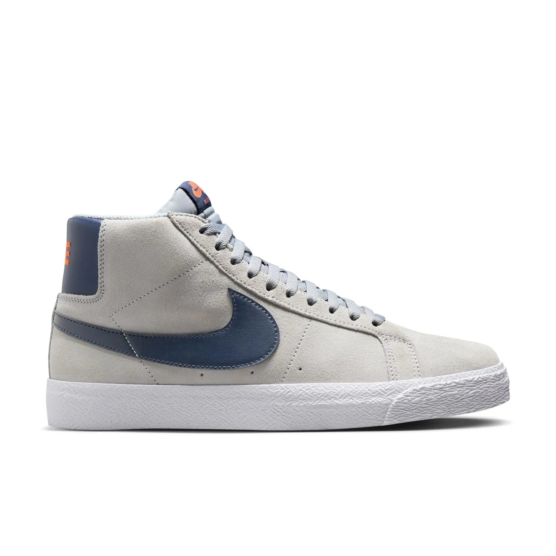 Nike SB Zoom Blazer Mid, wolf grey/midnight navy - cosmic clay - Tiki Room Skateboards - 1