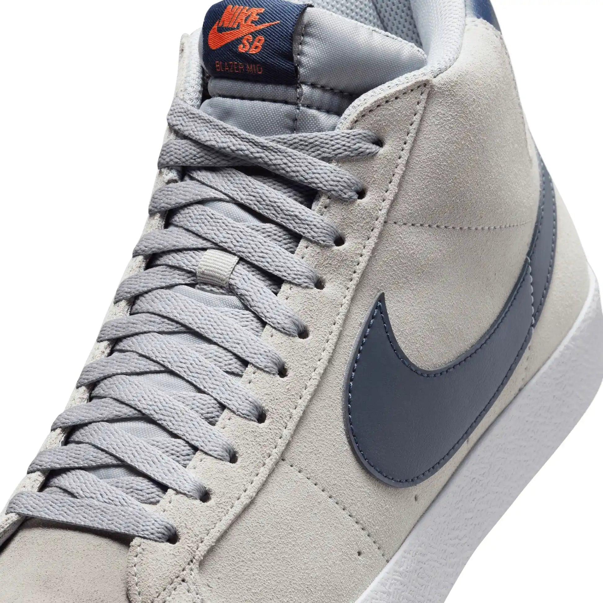 Nike SB Zoom Blazer Mid, wolf grey/midnight navy - cosmic clay - Tiki Room Skateboards - 3