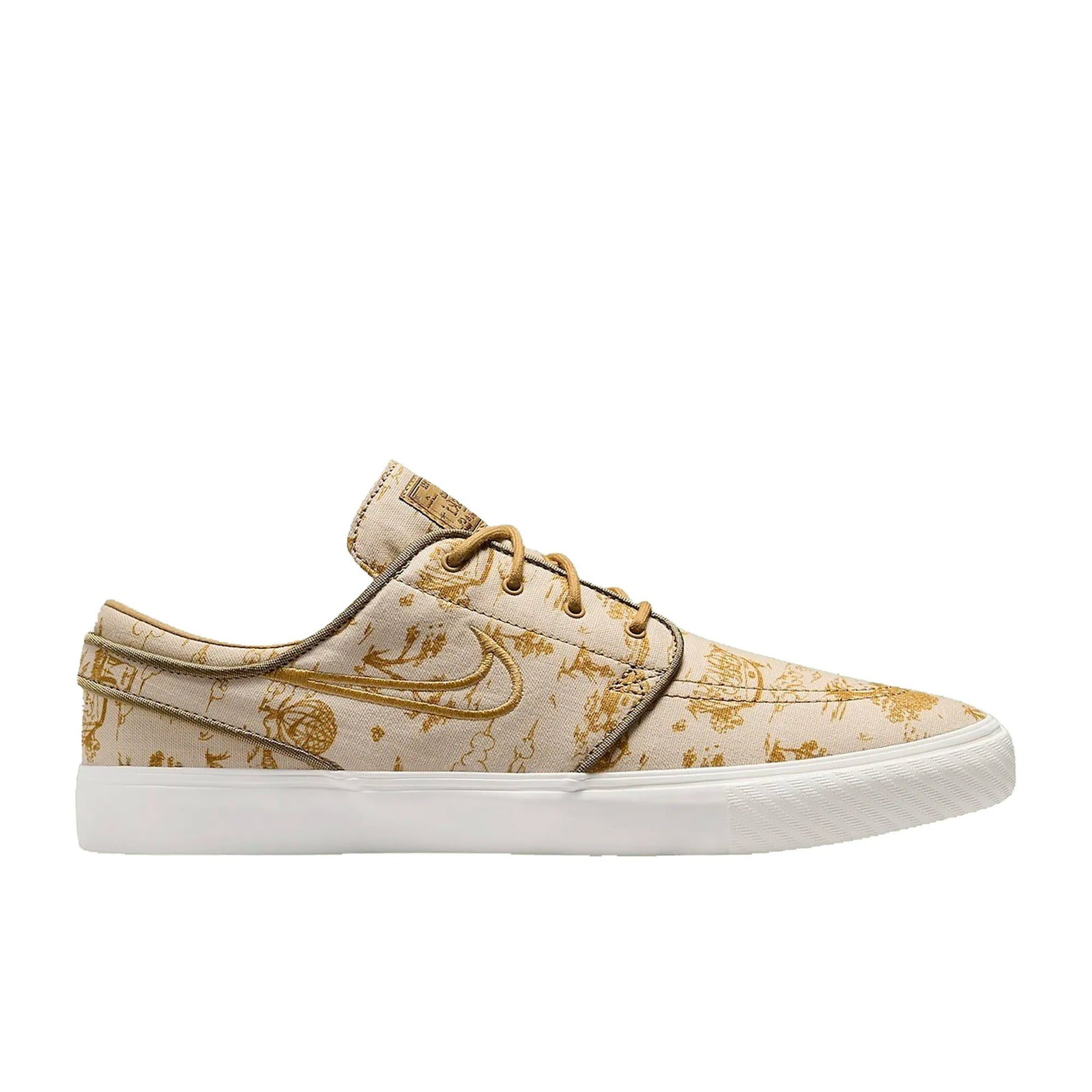Nike SB Zoom Janoski OG+ Premium, sesame/flt gold - bronzine - sail - Tiki Room Skateboards - 1