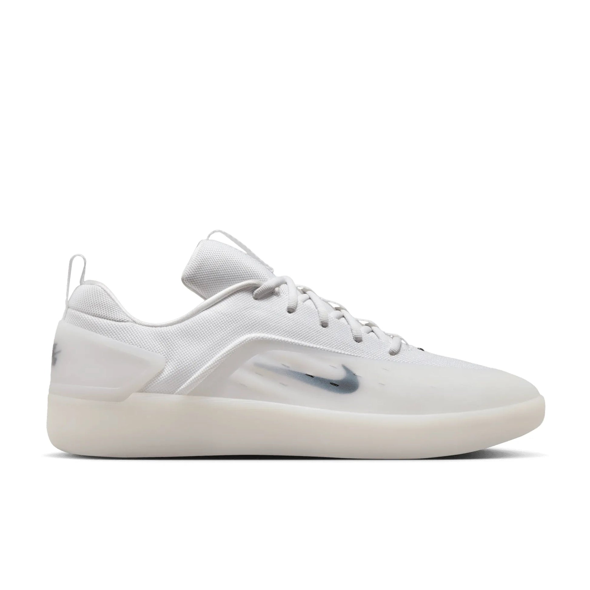 Nike SB Zoom Nyjah 4, white/black - white - black - Tiki Room Skateboards - 1