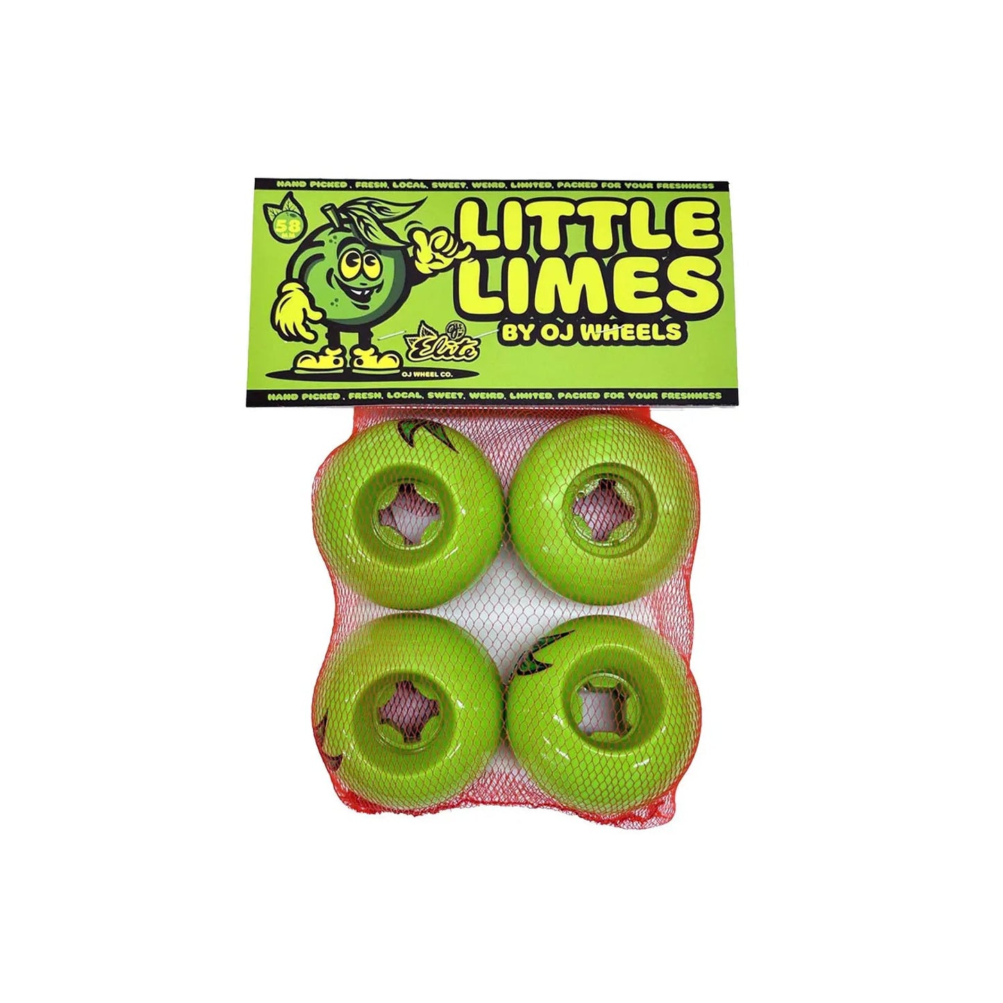 OJ's Little Limes Lil Doodies Wheels 99A, green (58mm) - Tiki Room Skateboards - 2