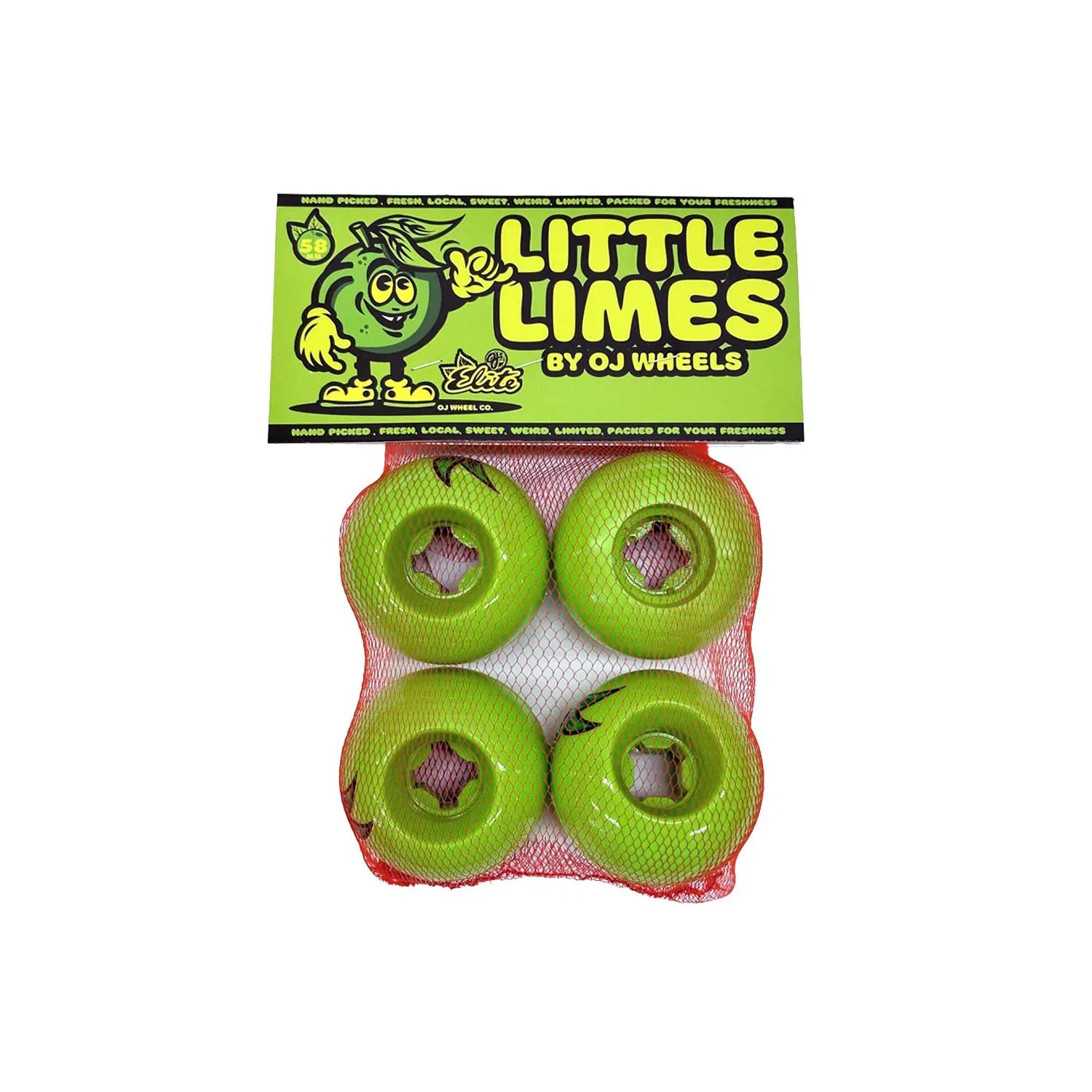 OJ's Little Limes Lil Doodies Wheels 99A, green (58mm) - Tiki Room Skateboards - 2