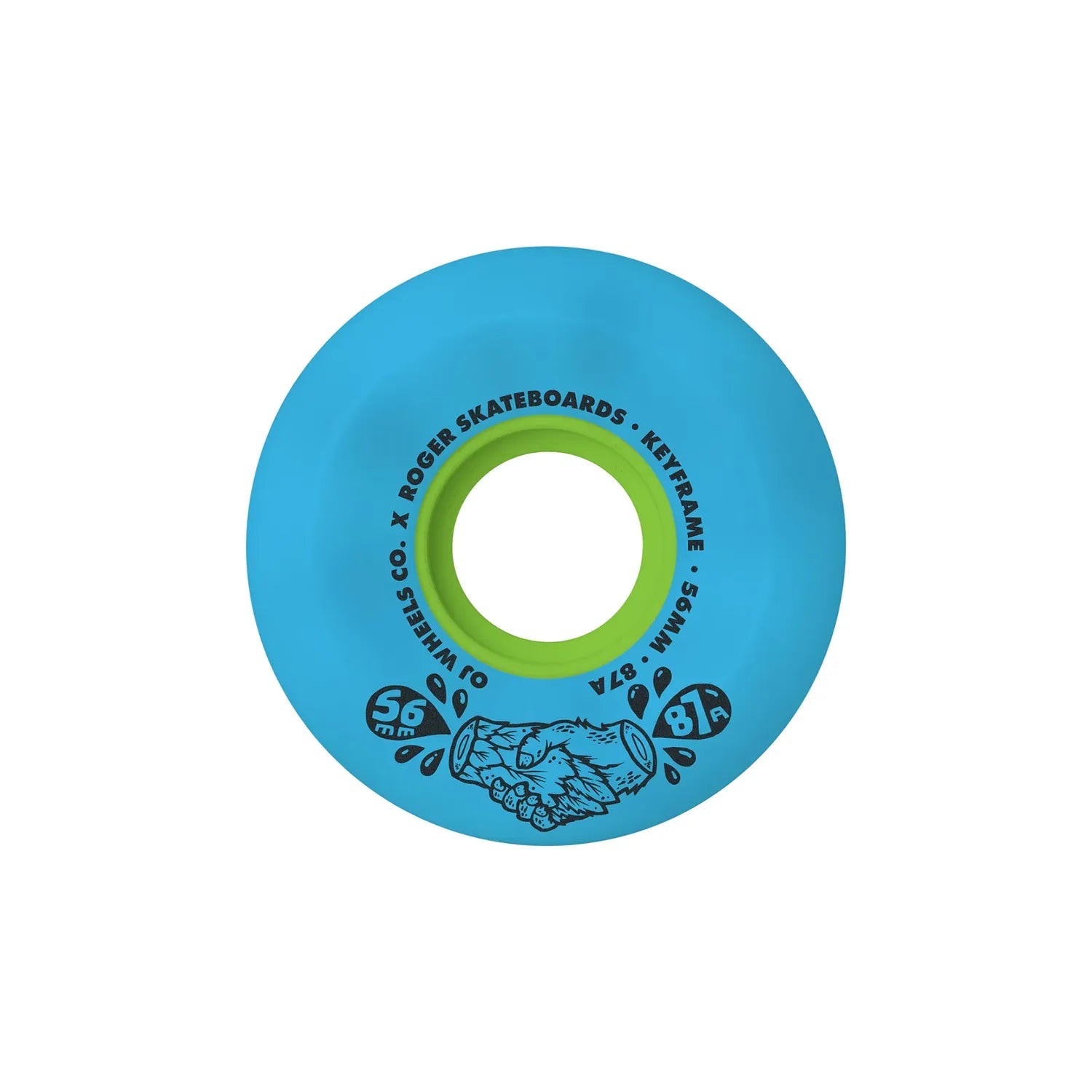 OJ's Rojers Keyframe Wheels 87A, blue (56mm) - Tiki Room Skateboards - 2