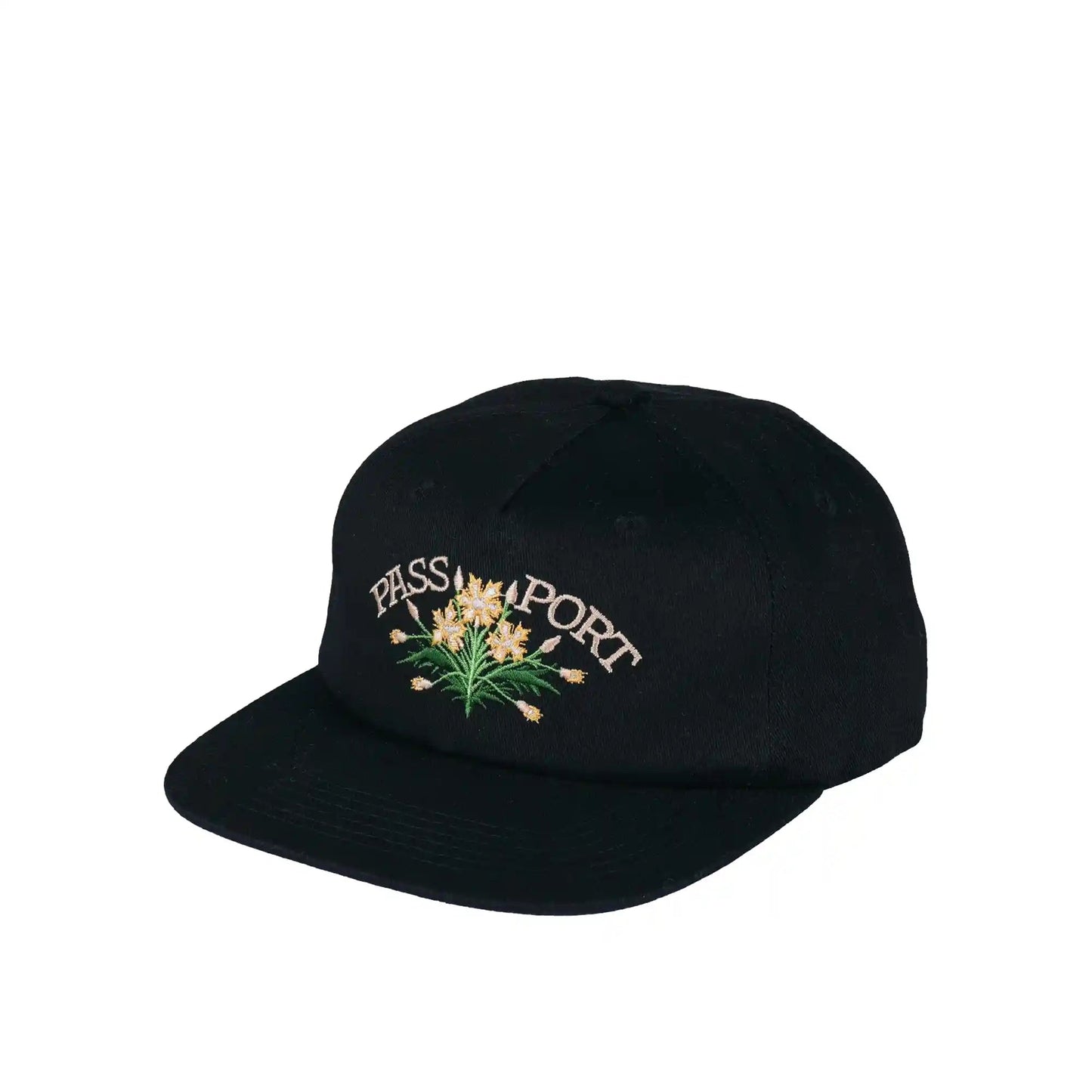 Passport Bloom Workers Cap, black - Tiki Room Skateboards - 1