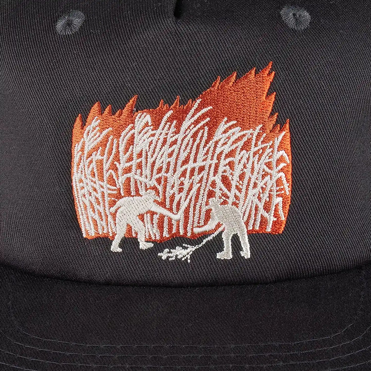 Passport Brush Fire Workers Trucker Cap, tar/off white - Tiki Room Skateboards - 2