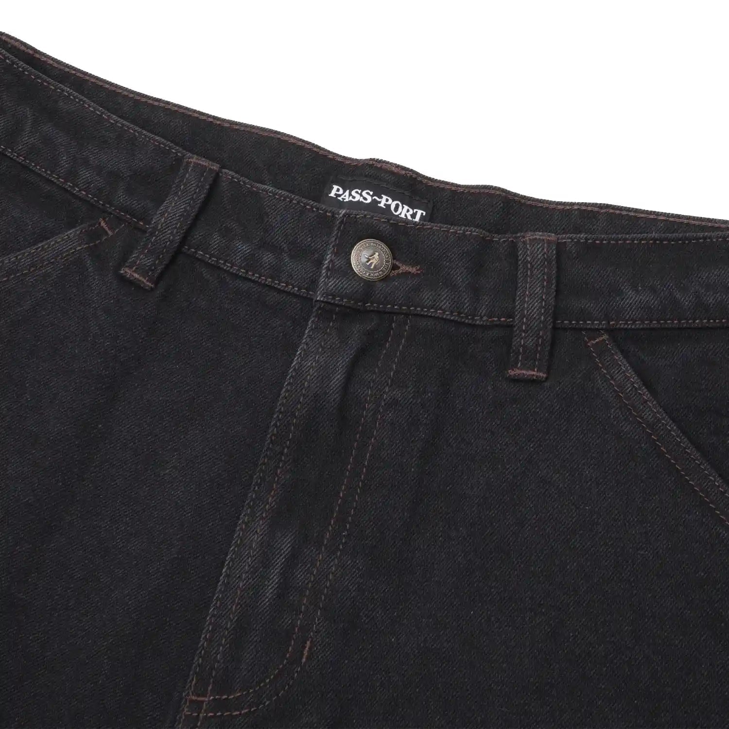 Passport Denim Workers Club Short R41, washed black - Tiki Room Skateboards - 4