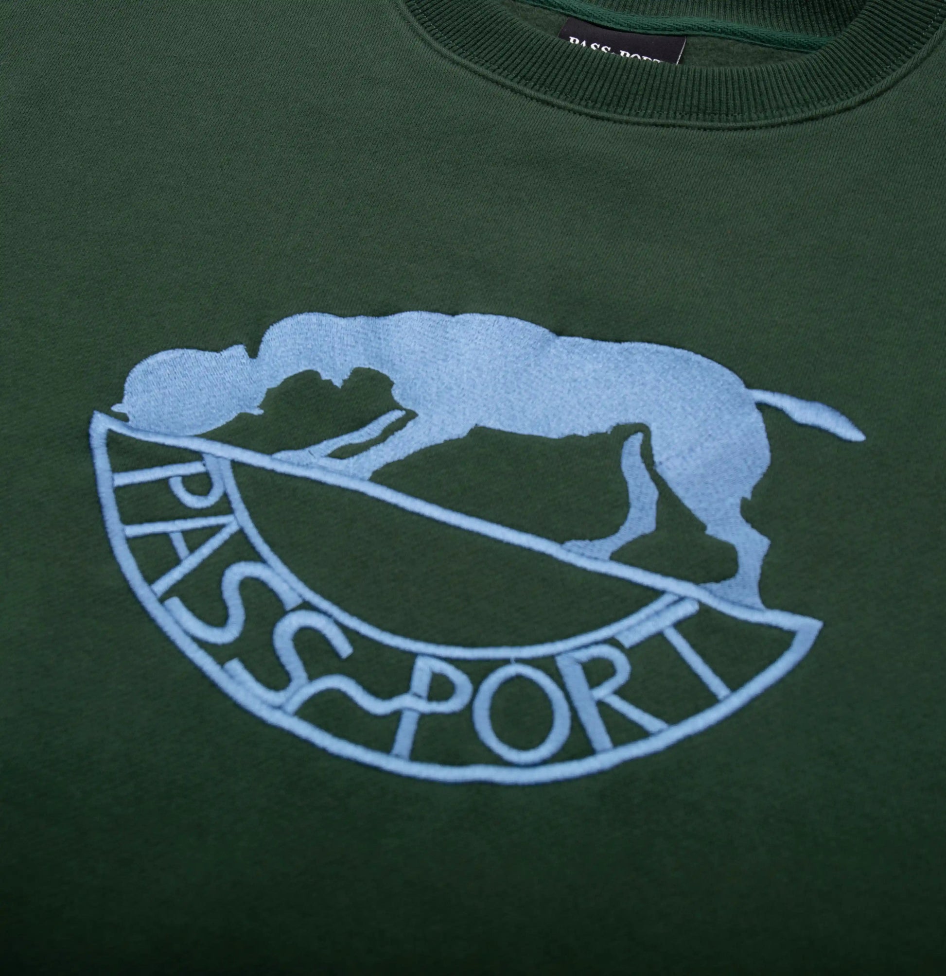 Passport Fretworks Sweater, forest green - Tiki Room Skateboards - 2