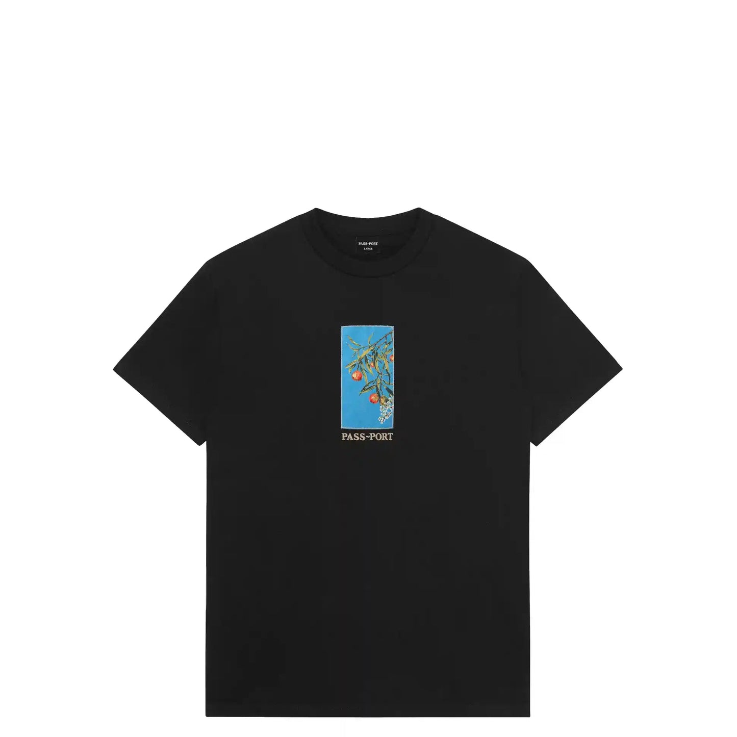 Passport Quandong Tee, black - Tiki Room Skateboards - 1