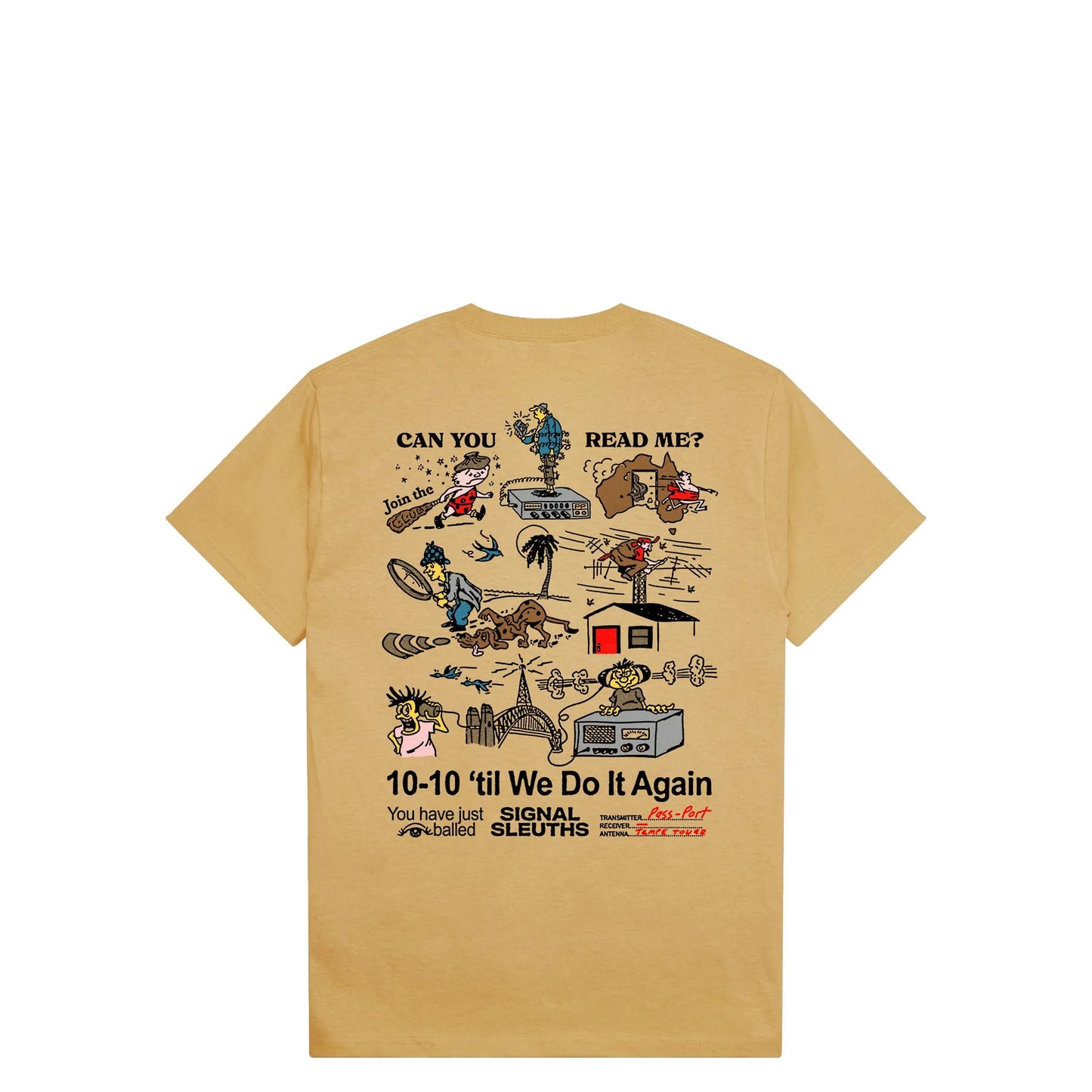 Passport Radio Silence Tee, barley - Tiki Room Skateboards - 1