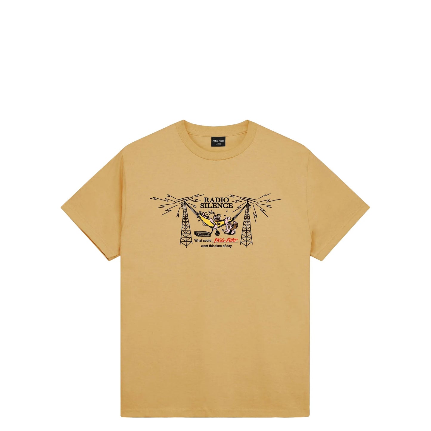 Passport Radio Silence Tee, barley - Tiki Room Skateboards - 2