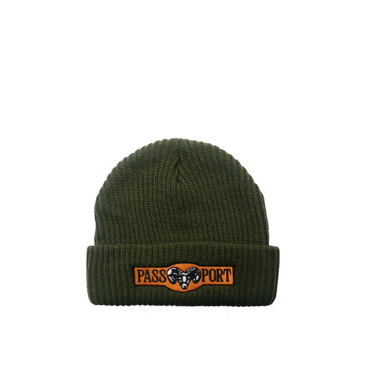 Passport Ram Beanie, olive - Tiki Room Skateboards - 1