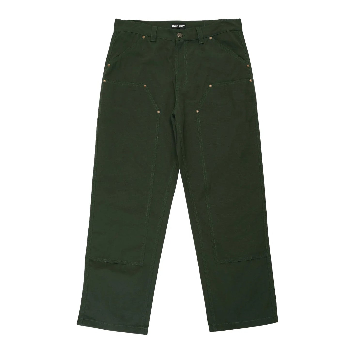 Passport Ripstop Double Knee Diggers Club Pant, dark green - Tiki Room Skateboards - 1