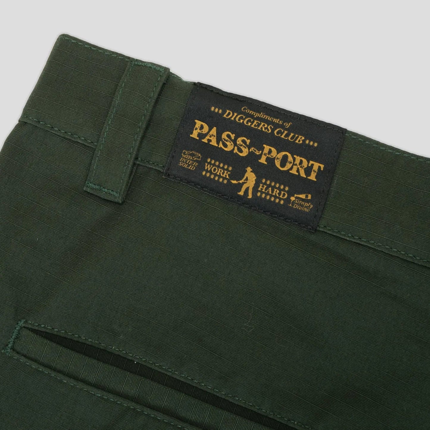 Passport Ripstop Double Knee Diggers Club Pant, dark green - Tiki Room Skateboards - 9