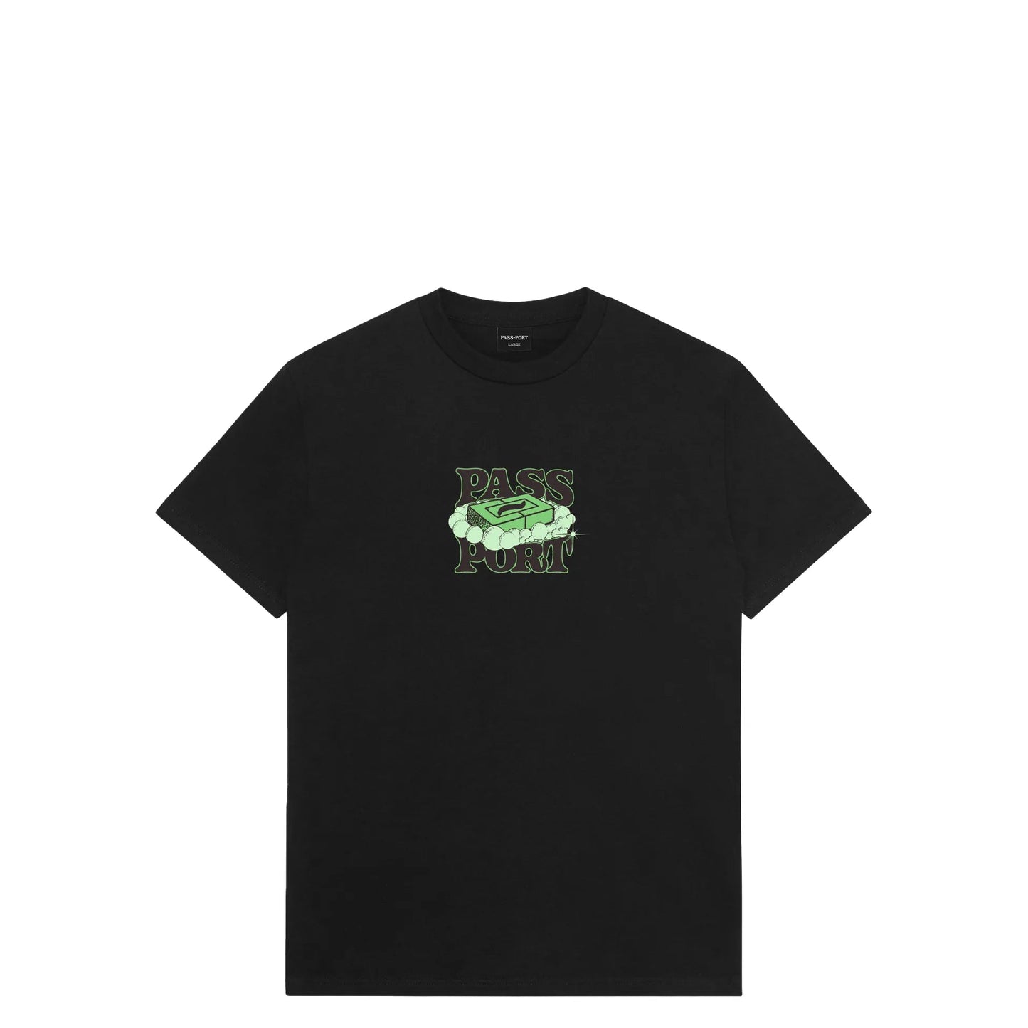 Passport Soap Tee, black - Tiki Room Skateboards - 1