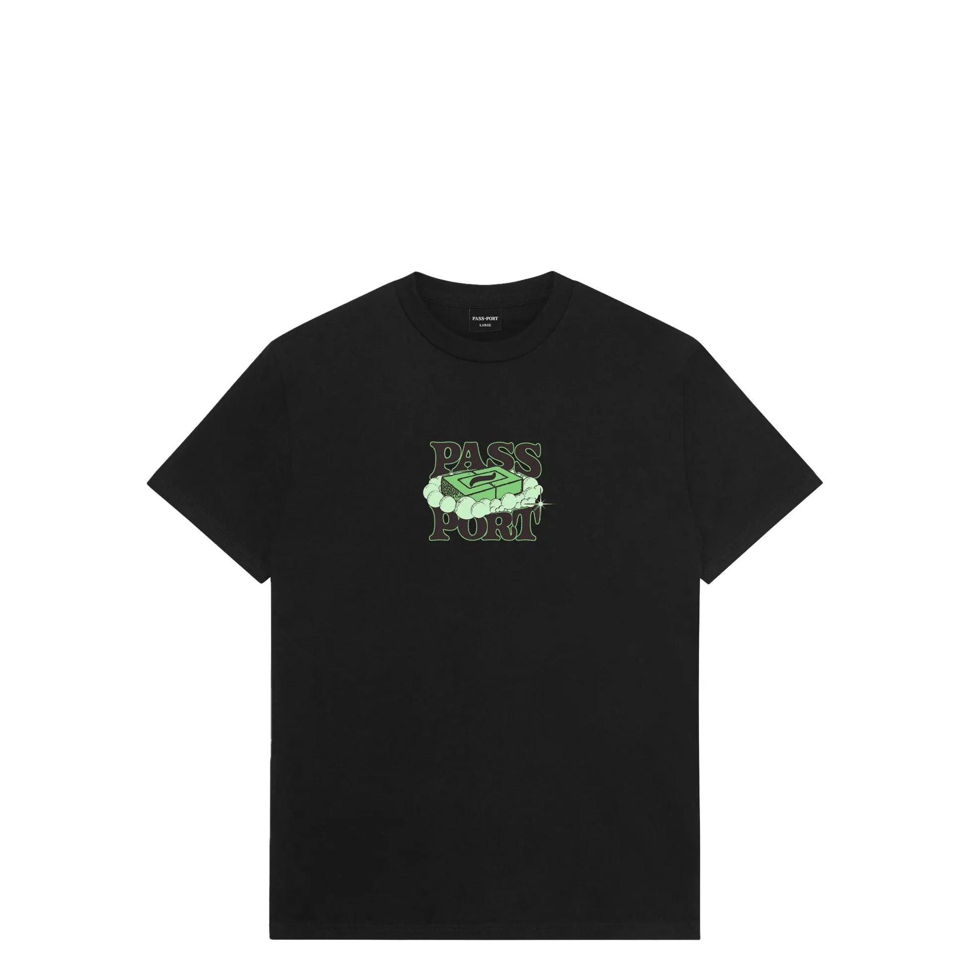 Passport Soap Tee, black - Tiki Room Skateboards - 1