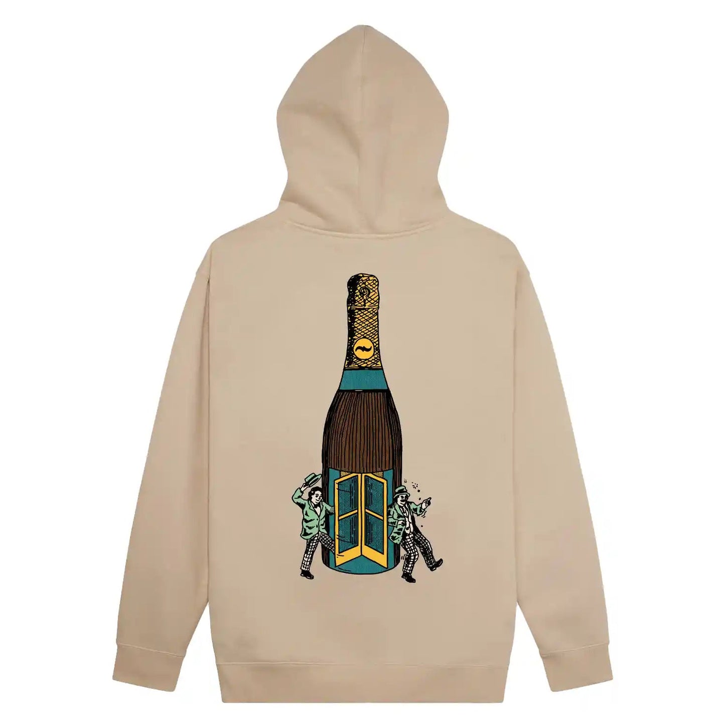 Passport Wine Em' Hoodie, sand - Tiki Room Skateboards - 1