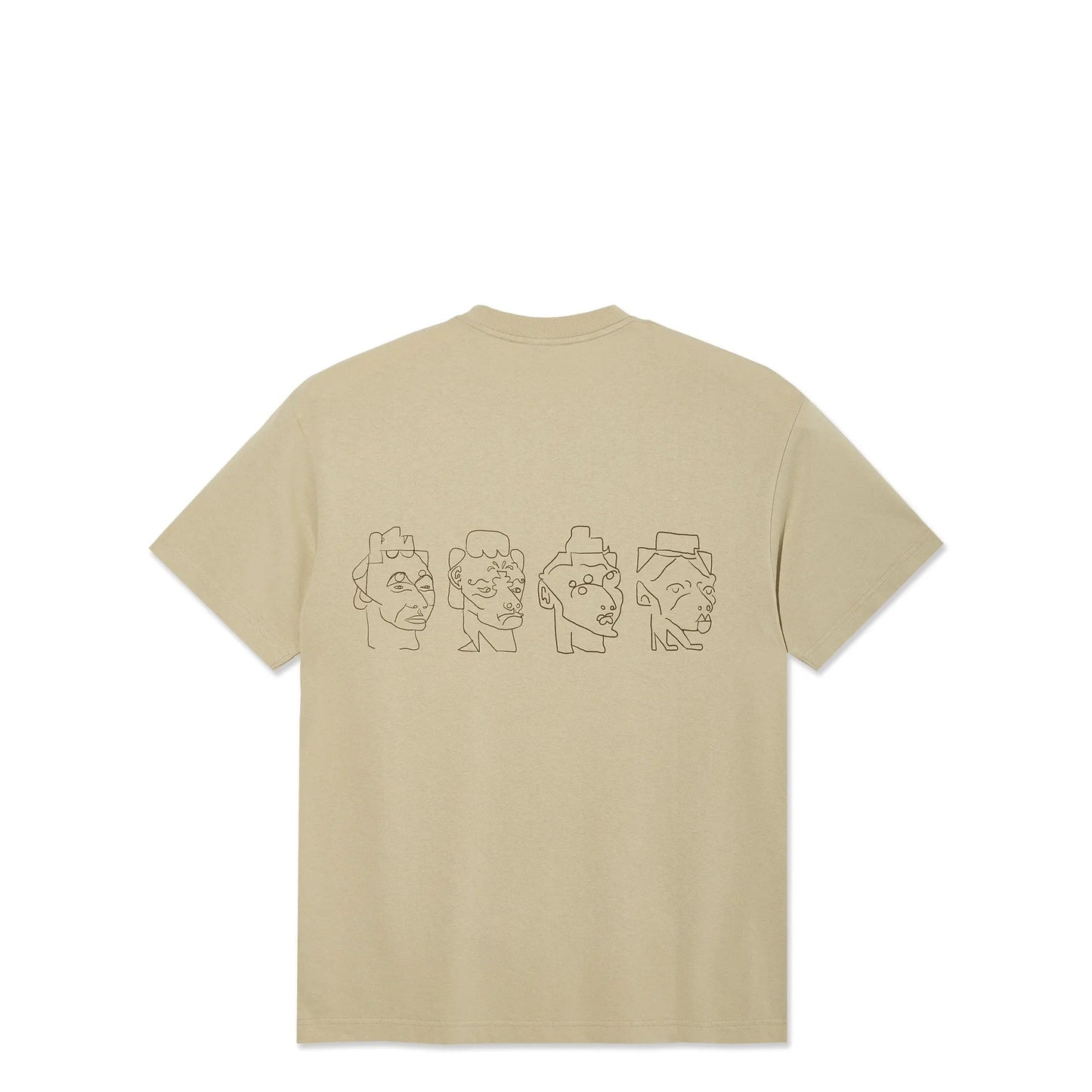 Polar 8 Heads Contrast Tee, sand/brown - Tiki Room Skateboards - 2