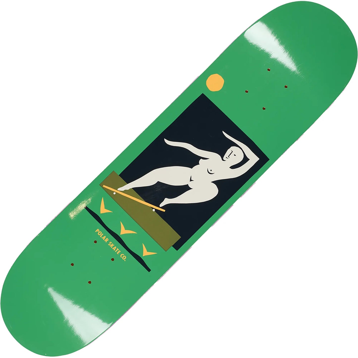 Polar Bs Smith Deck (7.875"), green - Tiki Room Skateboards - 1
